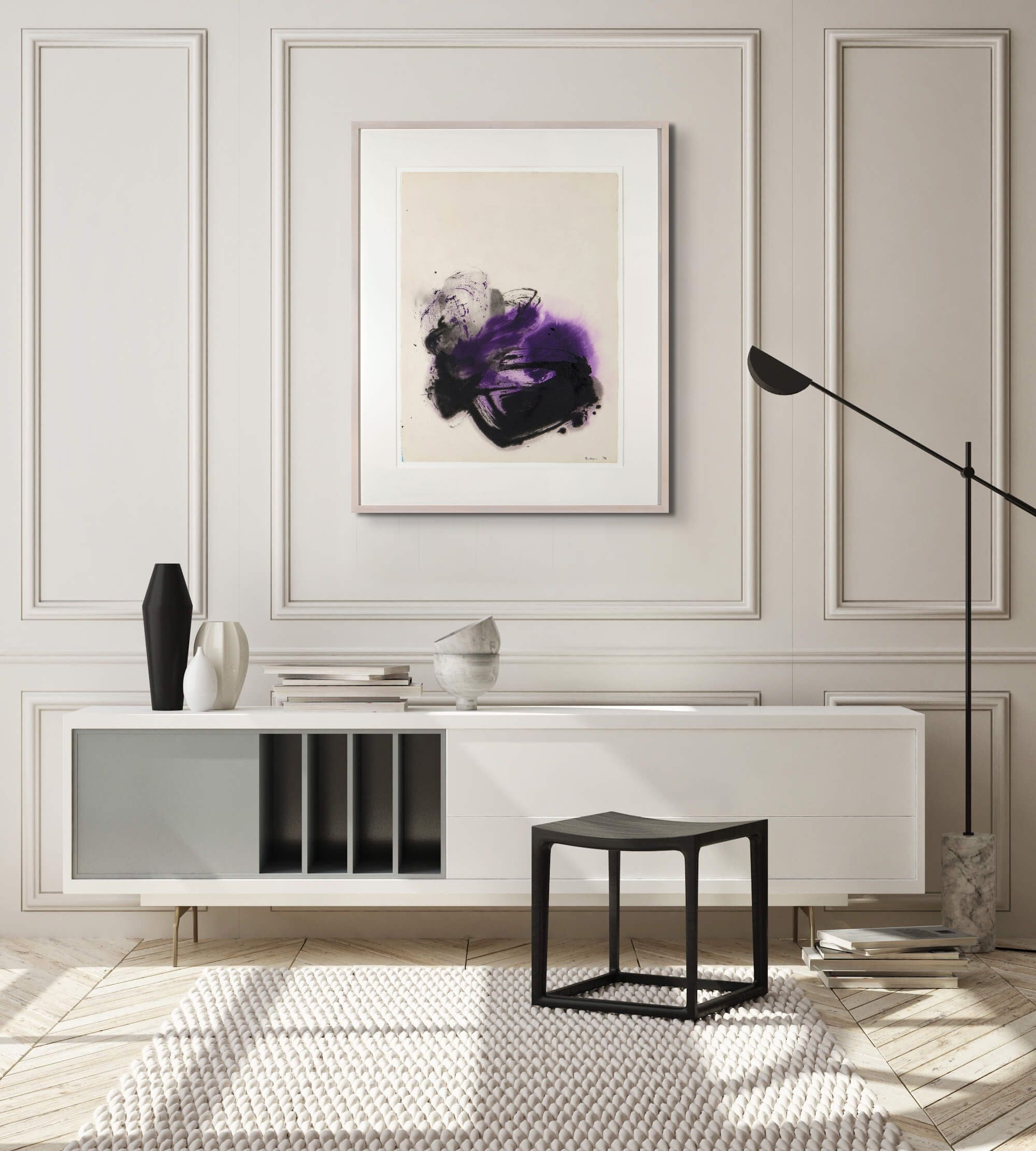 17341, Cleve Gray, Gesture: Purple, 1976