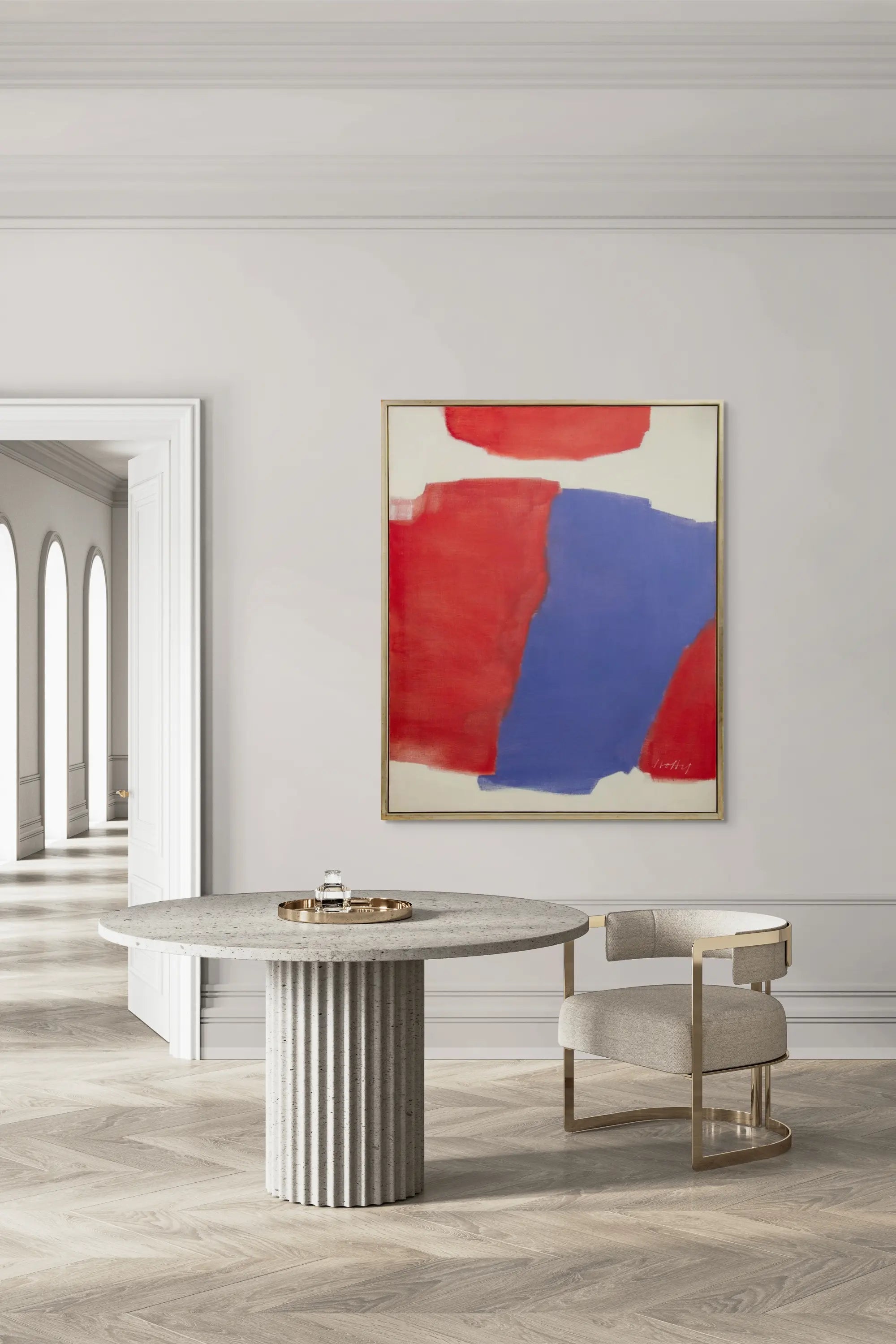14822, Carl Holty, Moving Red, 1963