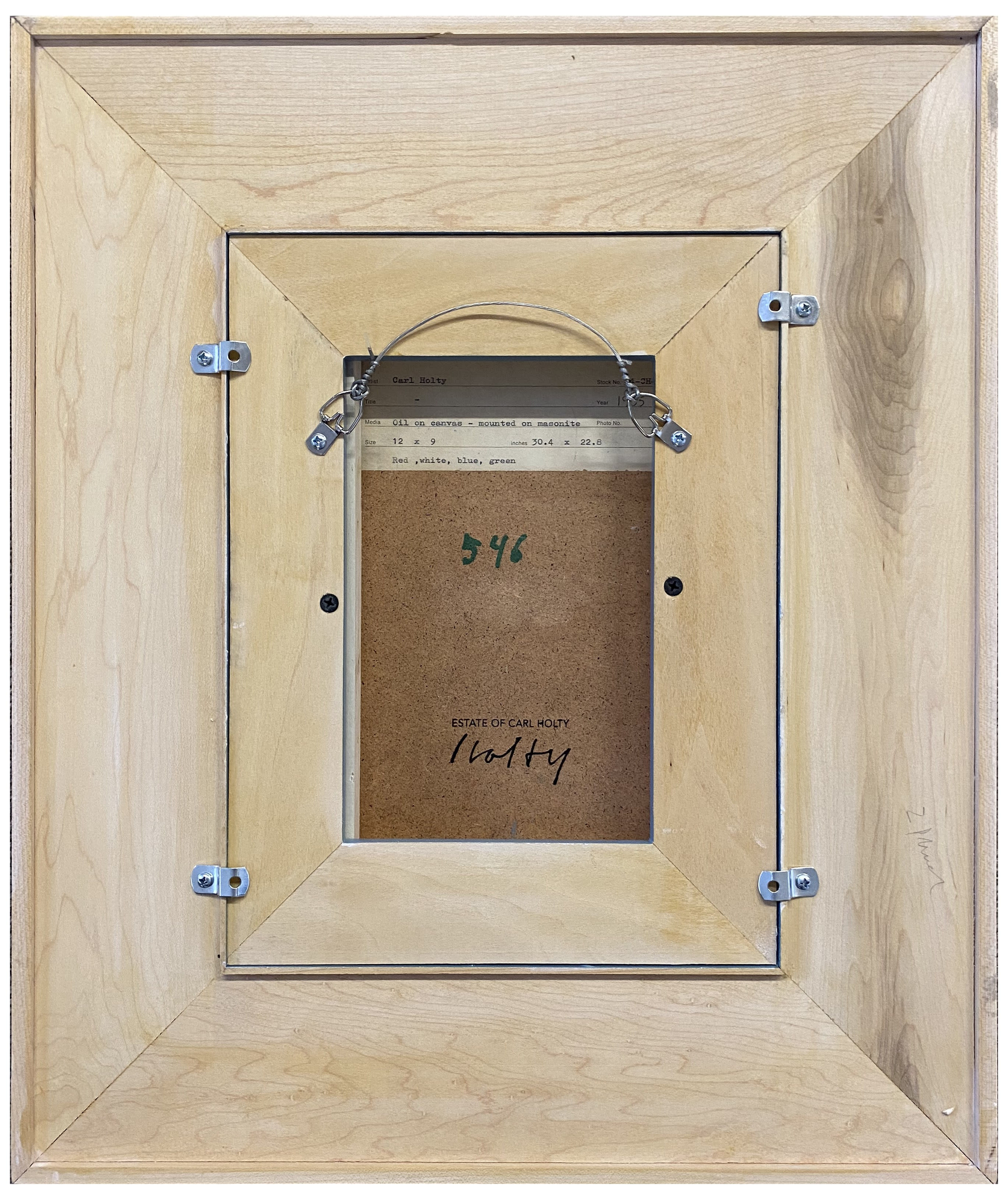 16821, Carl Holty, Color Theory #546 Red, White, Blue, Green, 1955