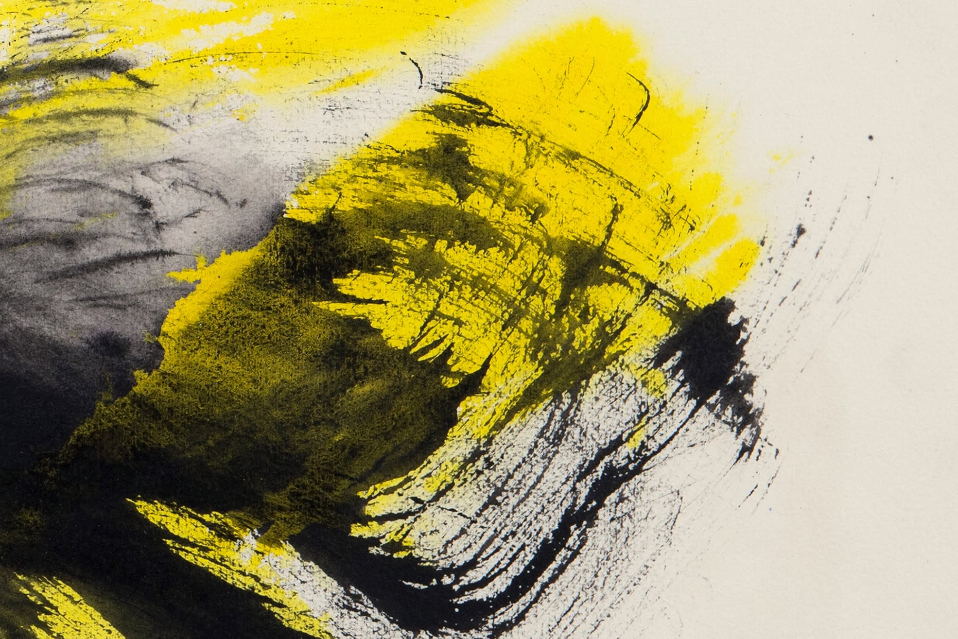 17339, Cleve Gray, Gesture: Yellow, Black, 1976