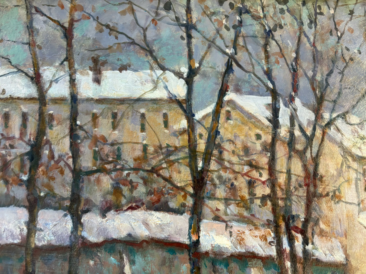15399, Donald R. Purdy, Village Under Snow, 1990-1998
