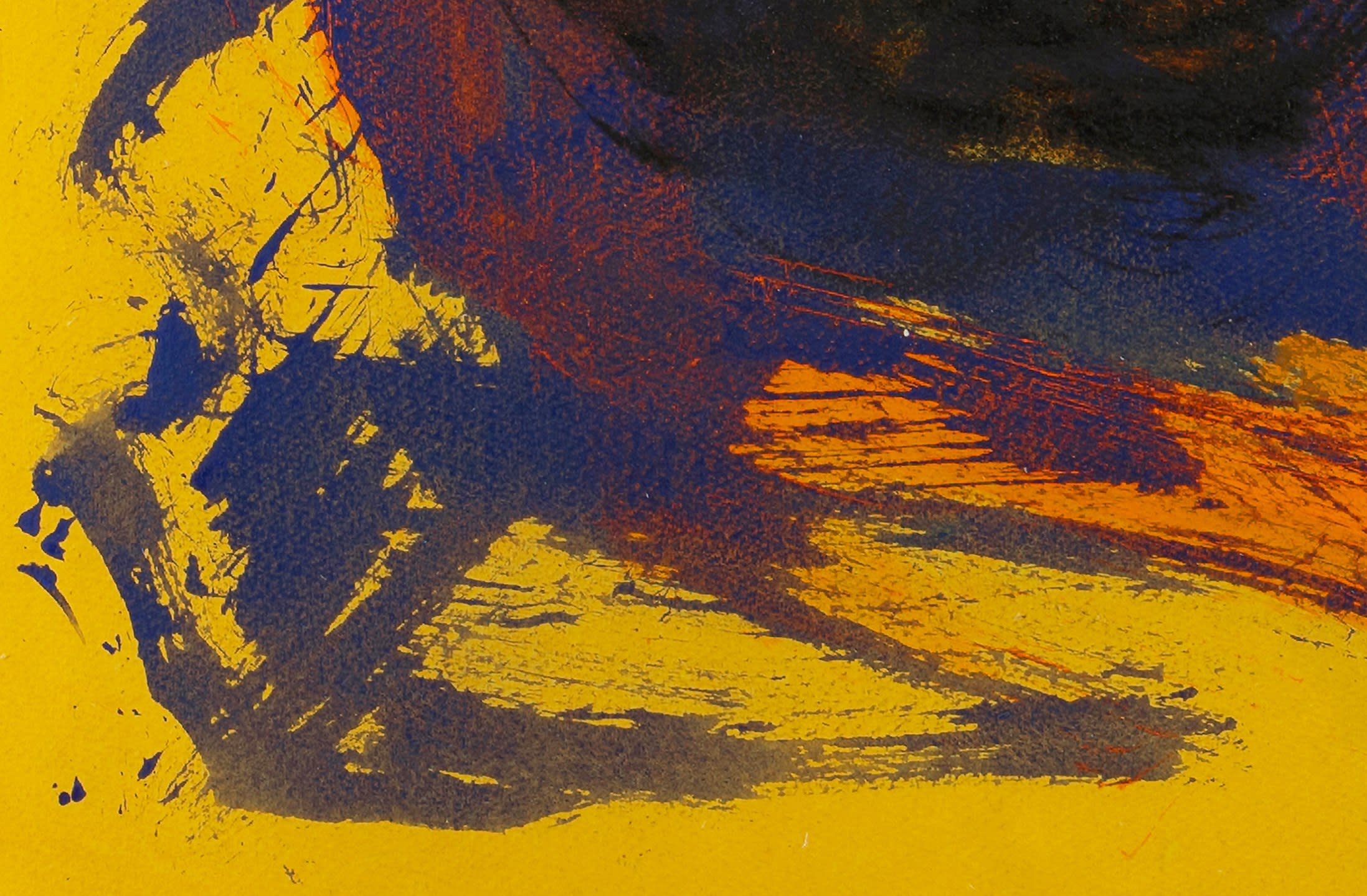 17342, Cleve Gray, Study: Ochre, Black, 1976