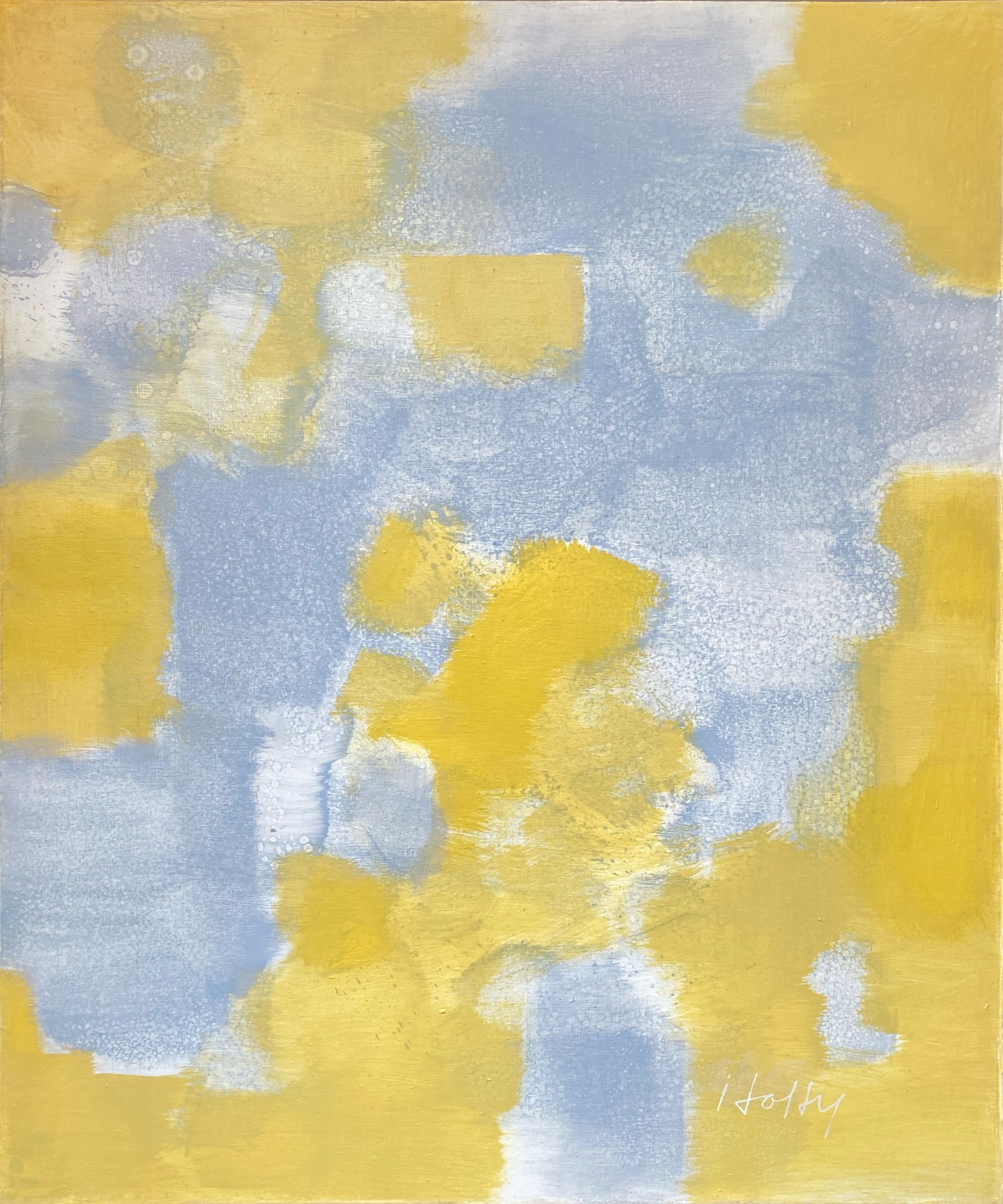 15686, Carl Holty, Light Gray, Yellow, c. 1971