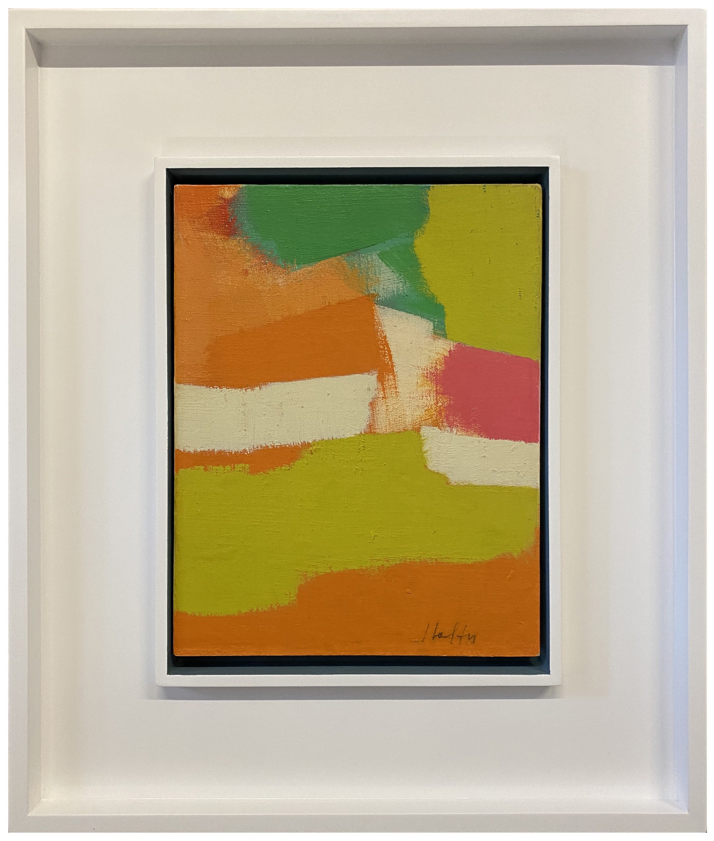 16829, Carl Holty, Color Theory #1037 Orange, Yellow, White, Pink, Green, c. 1950