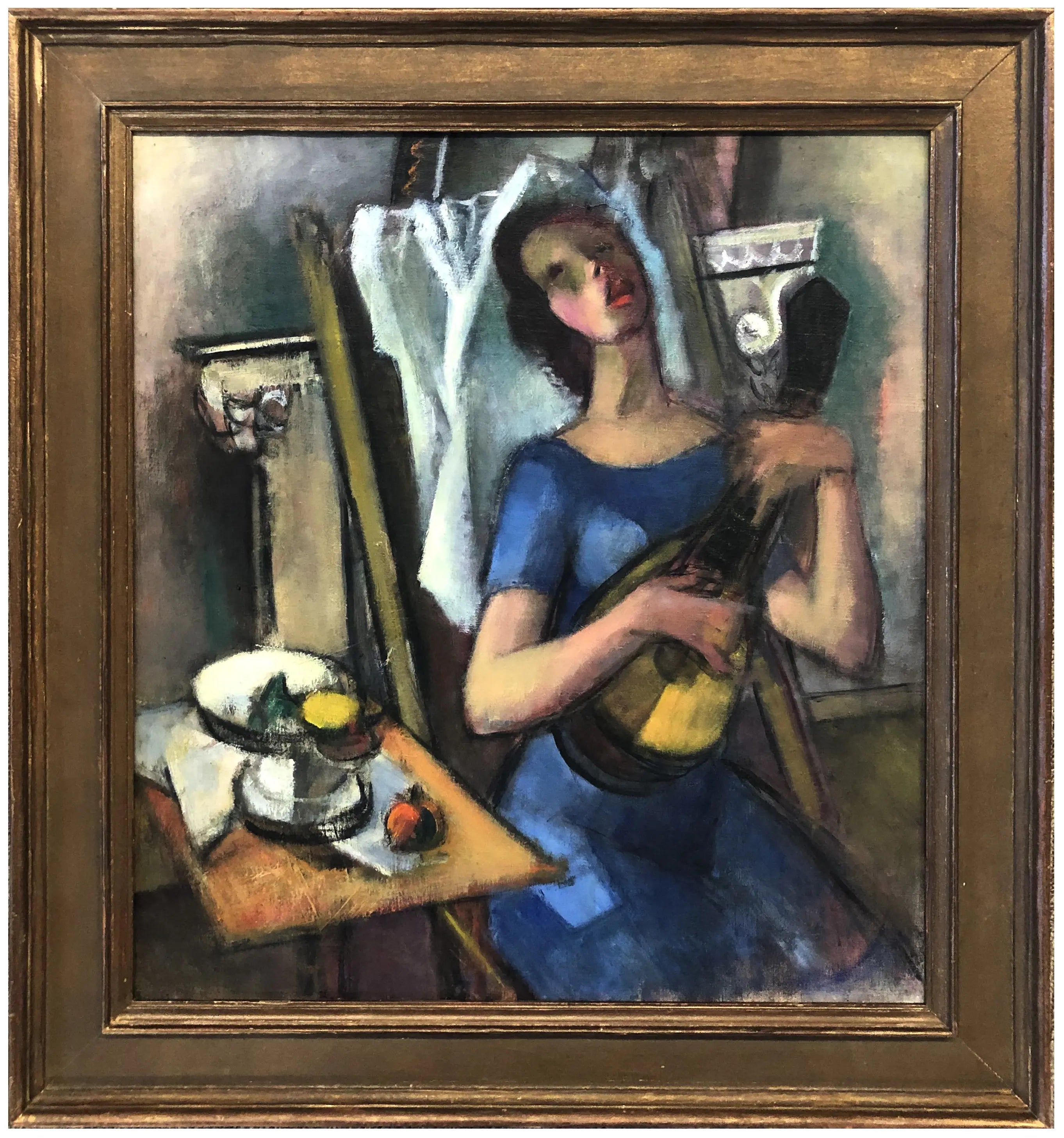 15498, Simka Simkhovitch, Woman with a Guitar, c. 1940s