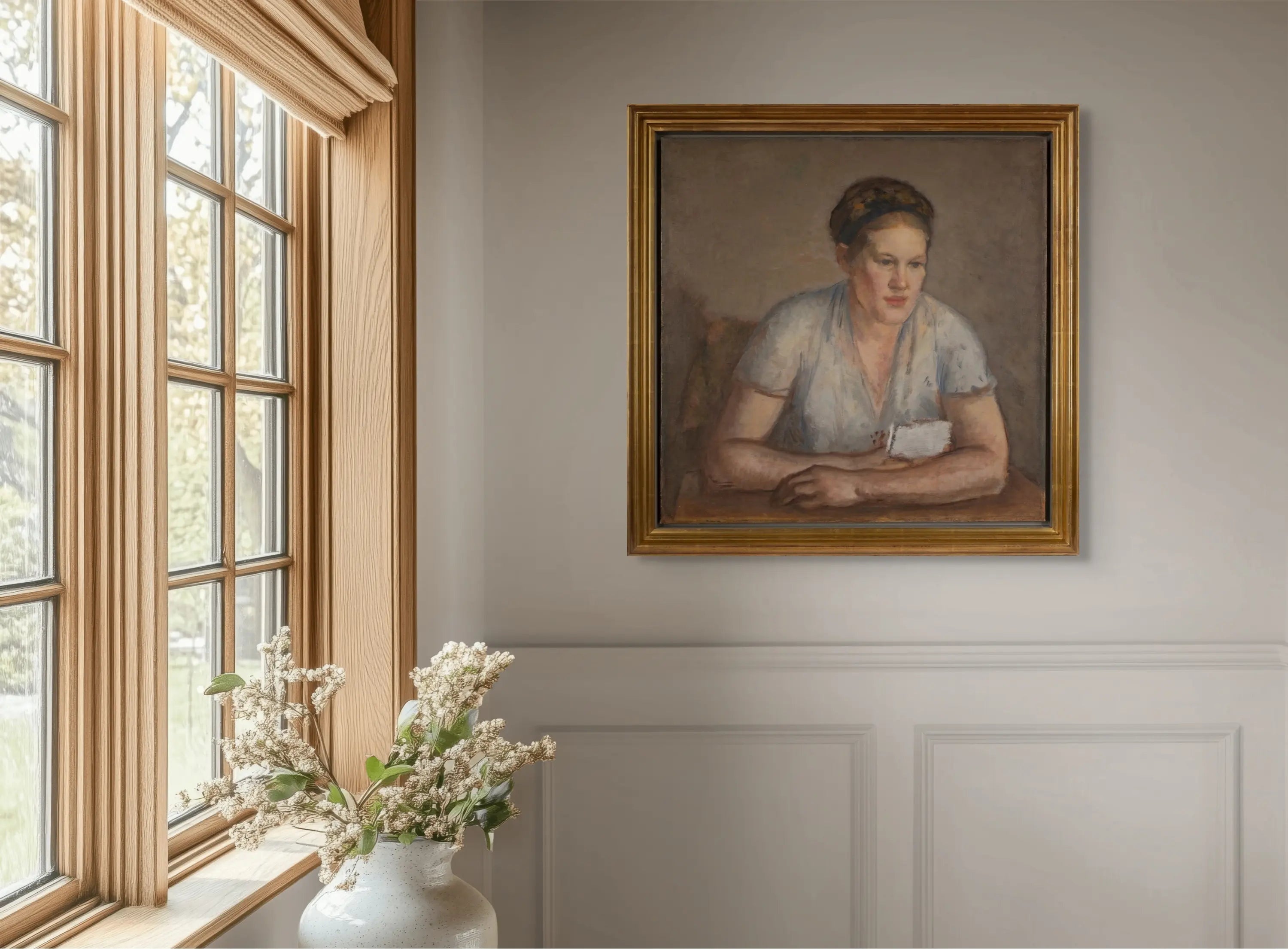 15497, Simka Simkhovitch, Elsa Reading a Letter, Circa 1940