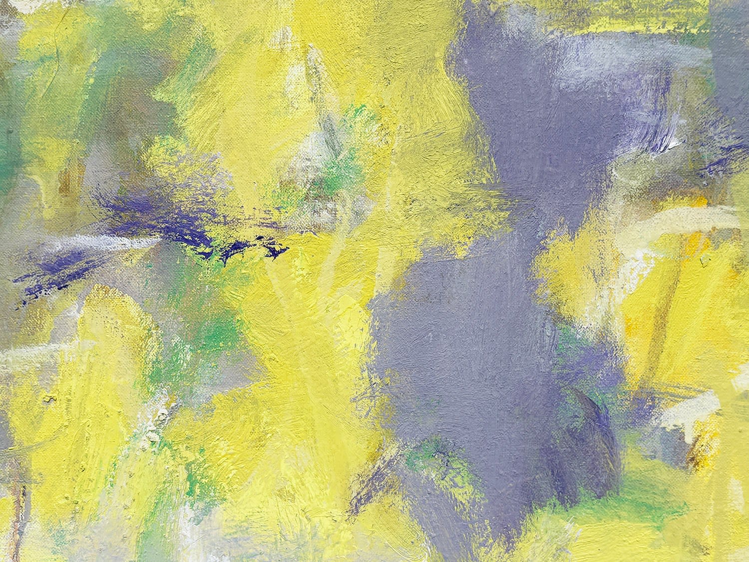 18723, Wolf Kahn, Foliage in a Lemon-Yellow Surround, 2004