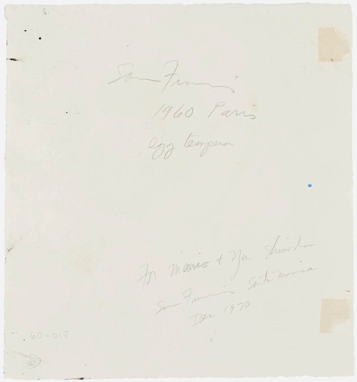 18515, Sam Francis, Abstract  (SF60-1410), 1960