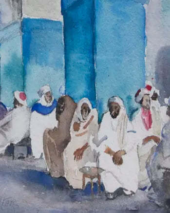 14977, Martha Walter, Gathering Place, North Africa, Circa 1930
