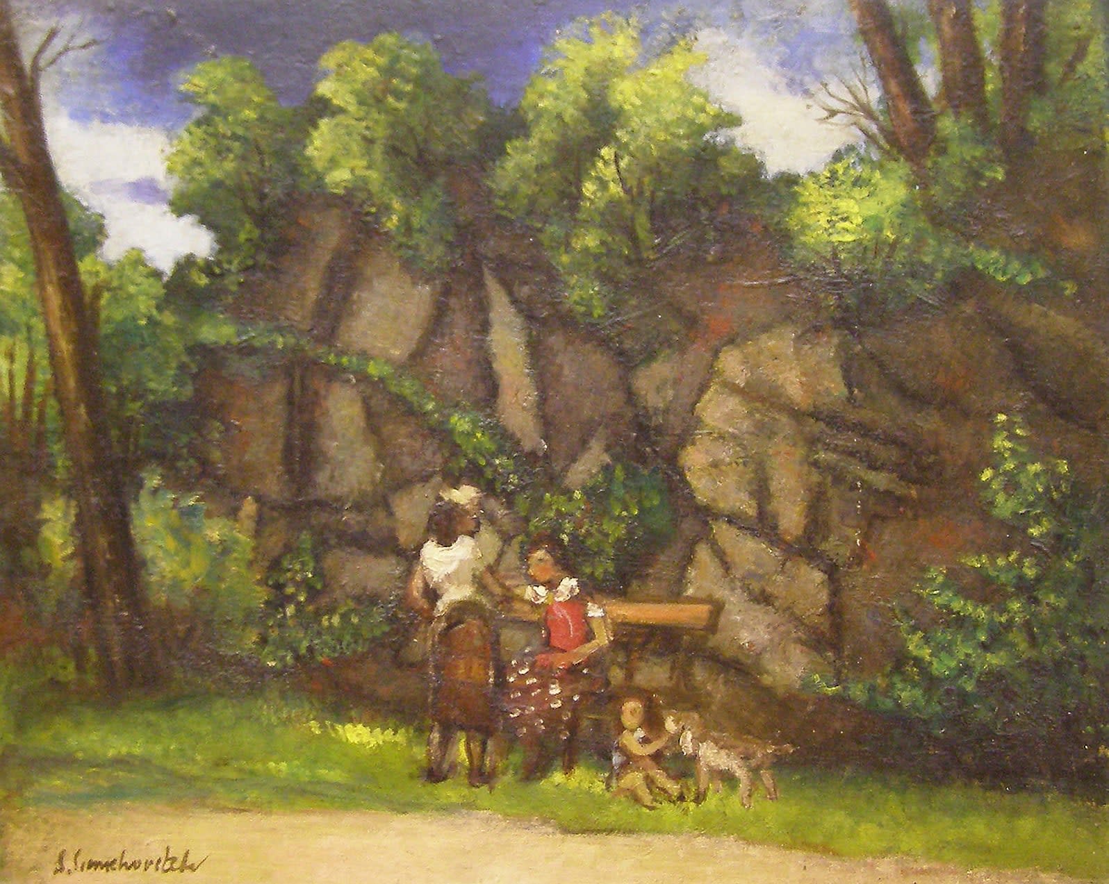 15535, Simka Simkhovitch, In the Park, Greenwich, circa 1940