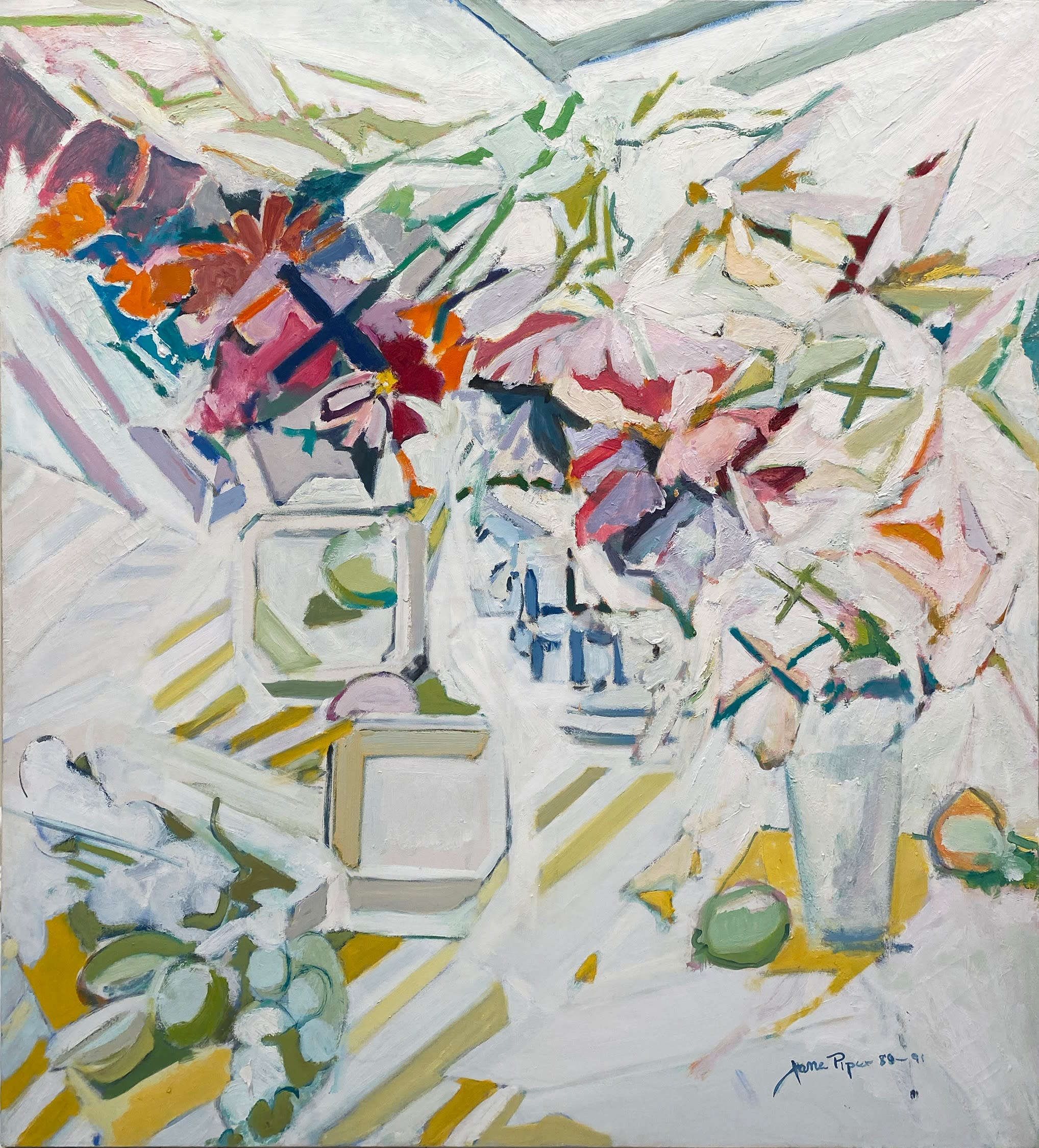17153, Jane Piper, Still Life with Yellow Stripes, 1989 - 91