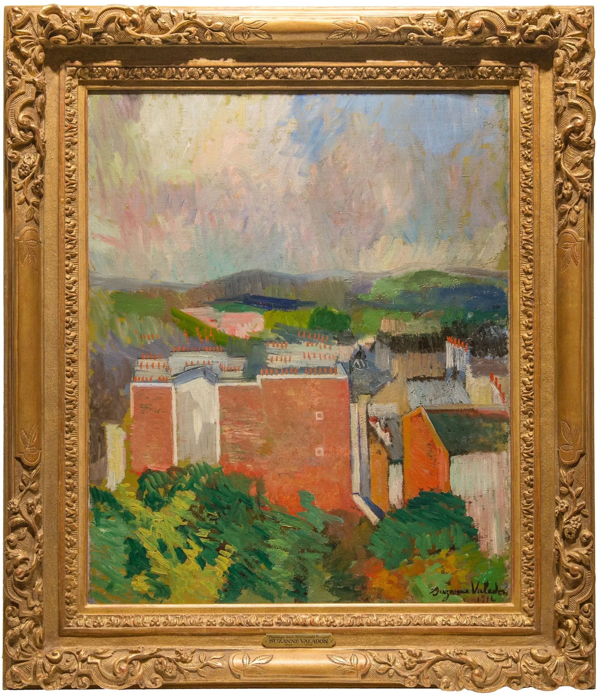 18874, Suzanne Valadon, Paysage aux Batiments Rouges, 1914