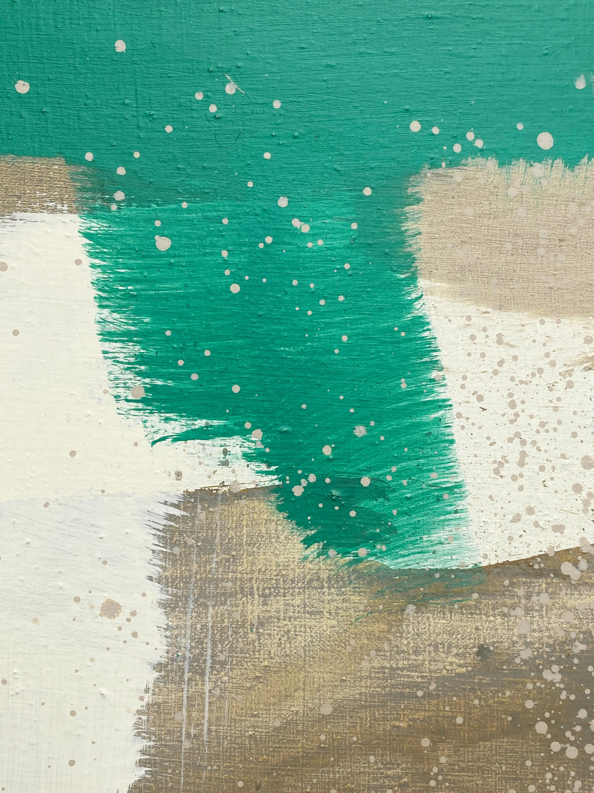 15422, Carl Holty, Tan, Green, White, 1972