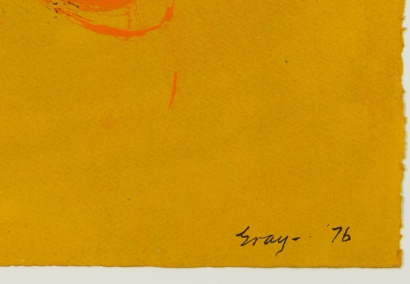 17342, Cleve Gray, Study: Ochre, Black, 1976