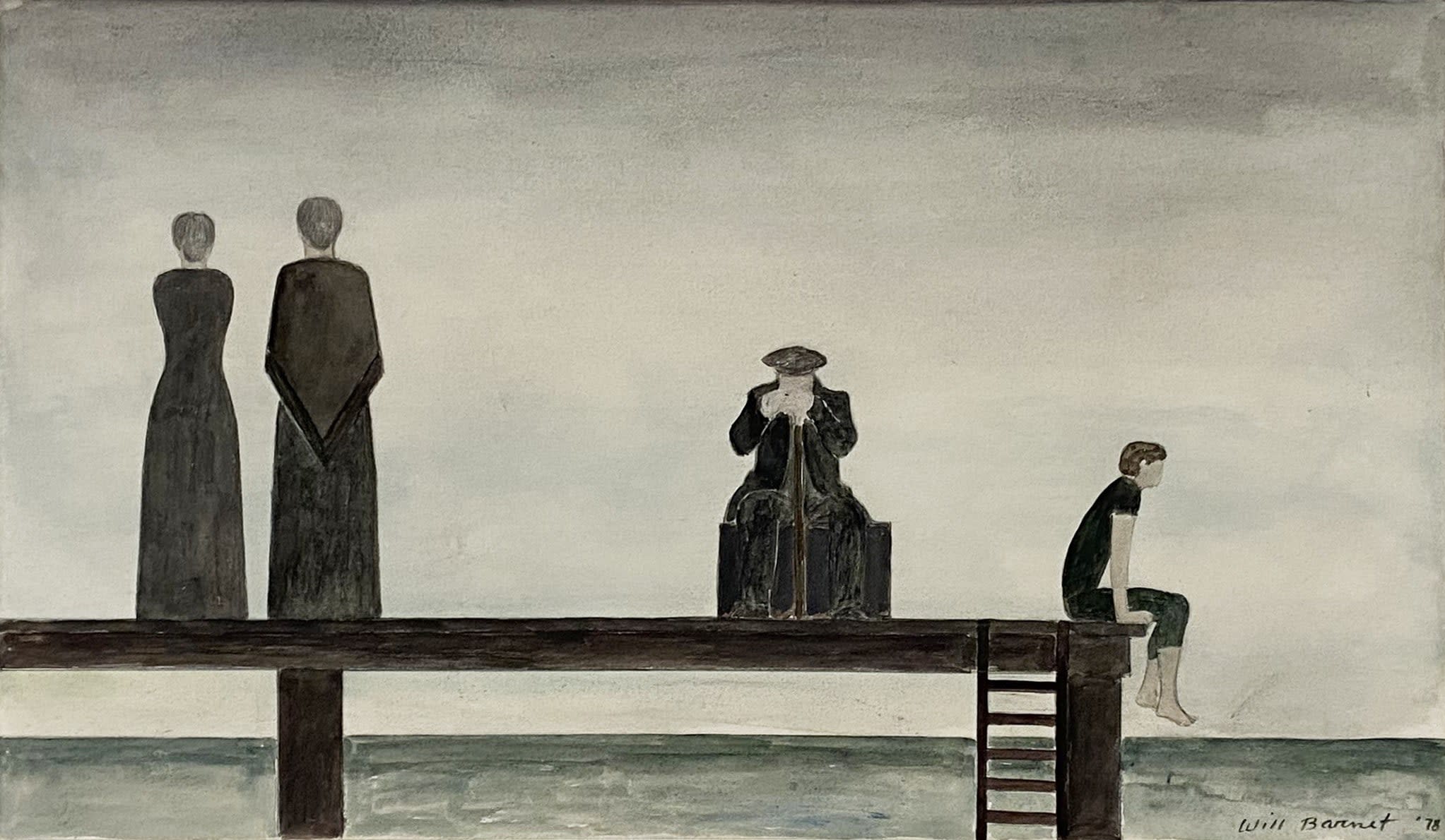 17359, Will Barnet, Study for Old Man’s Afternoon, 1978