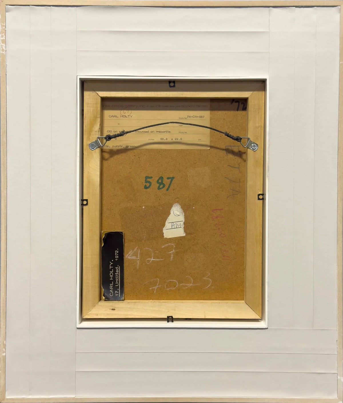 18630, Carl Holty, Color Theory White Purple Green, 1972
