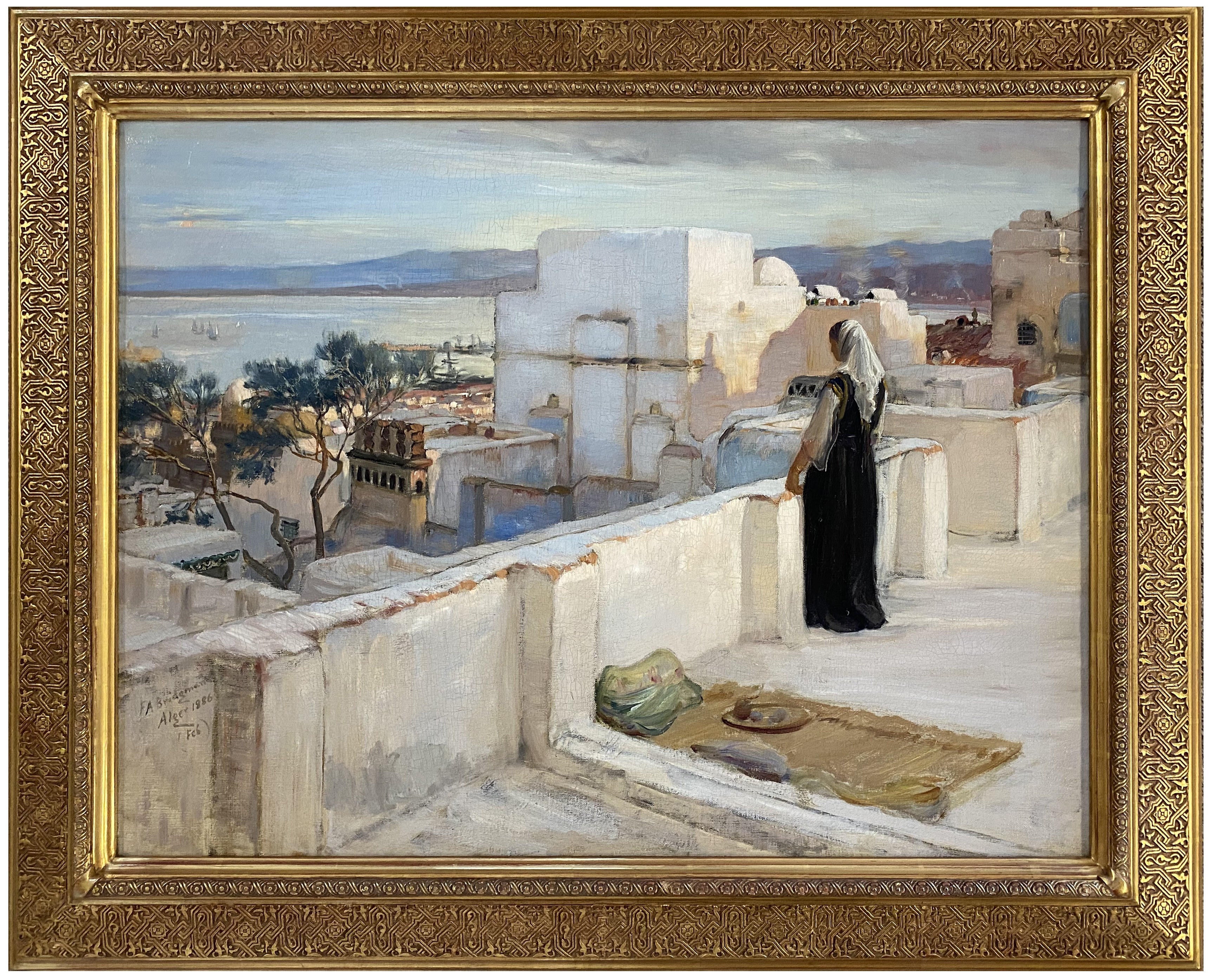 16996, Frederick Arthur Bridgman, On The Terrace, 1886