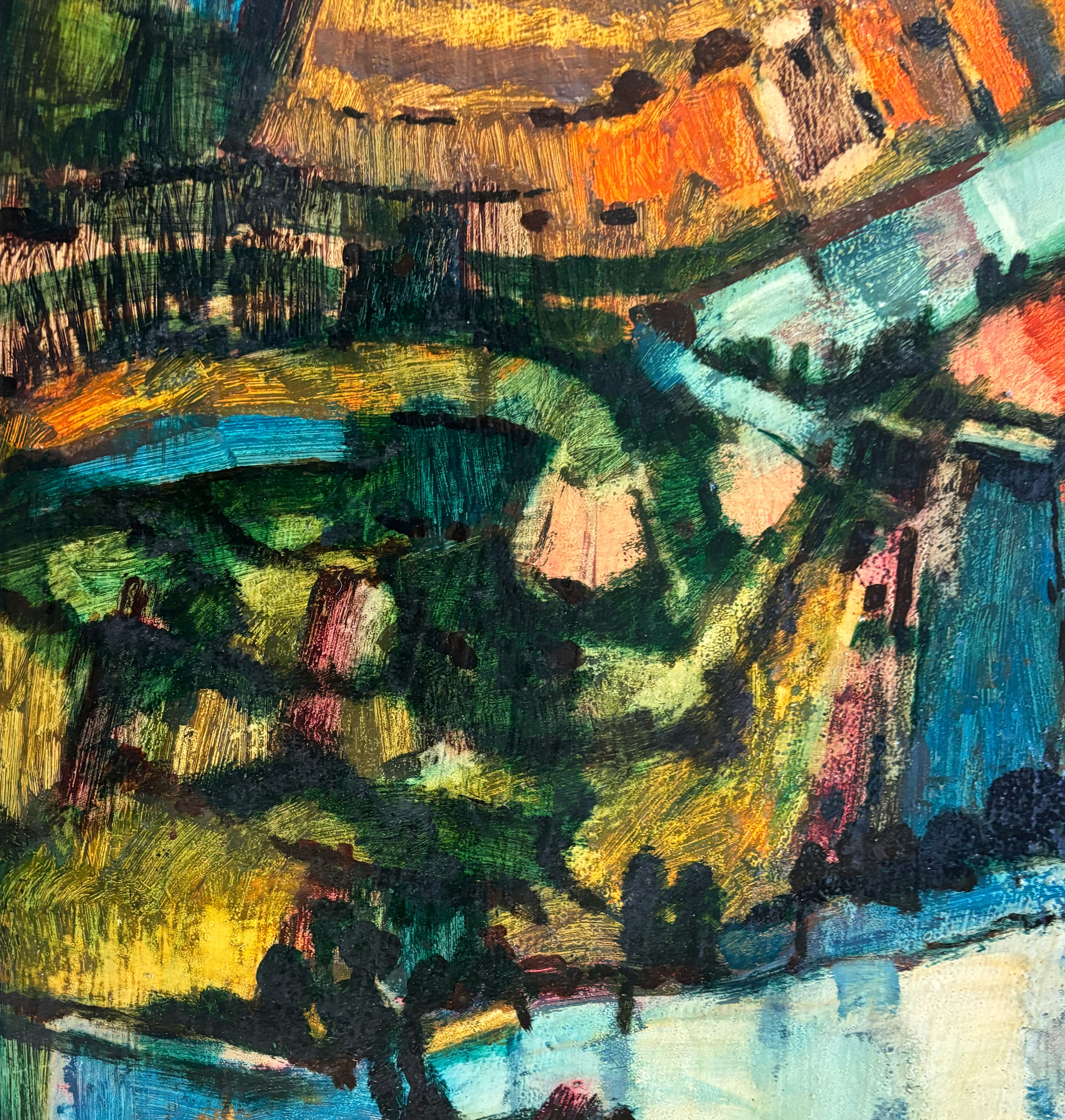 15356, Donald R. Purdy, Abstract Fields with Coast, 1960