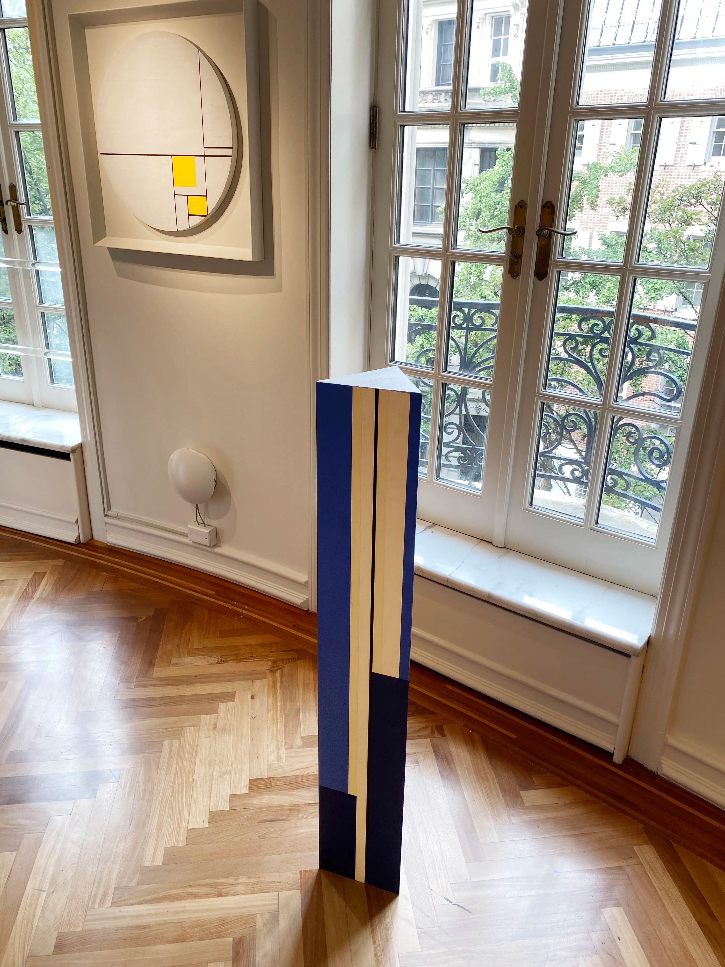 13962, Ilya Bolotowsky, Trylon Blue and Yellow, 1972