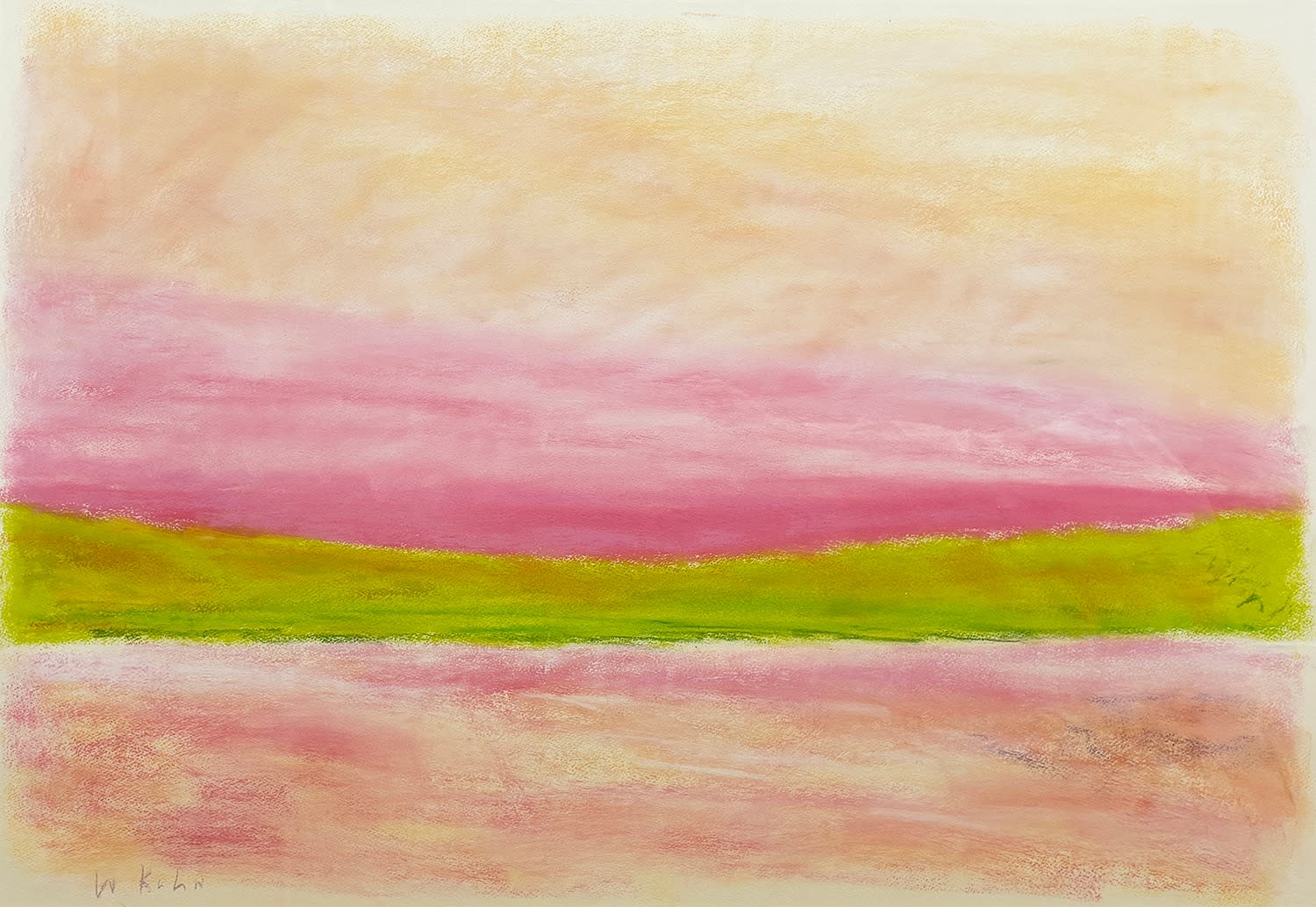 18670, Wolf Kahn, Maine Sunset, circa 1990's