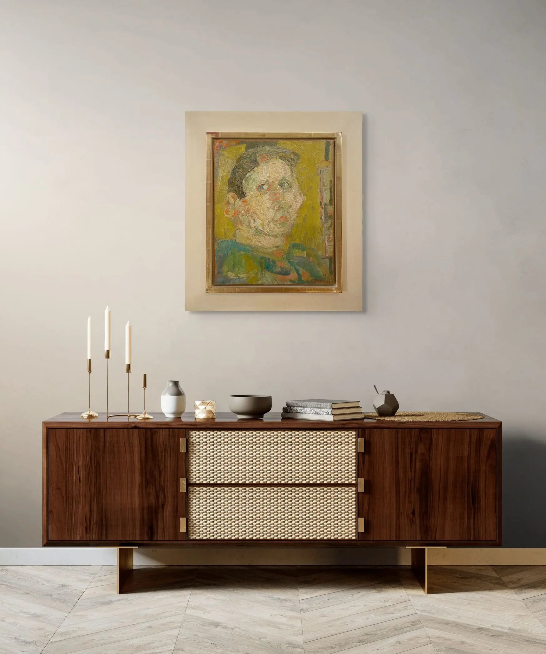 14679, André Cottavoz, Portrait Jaune, 1955
