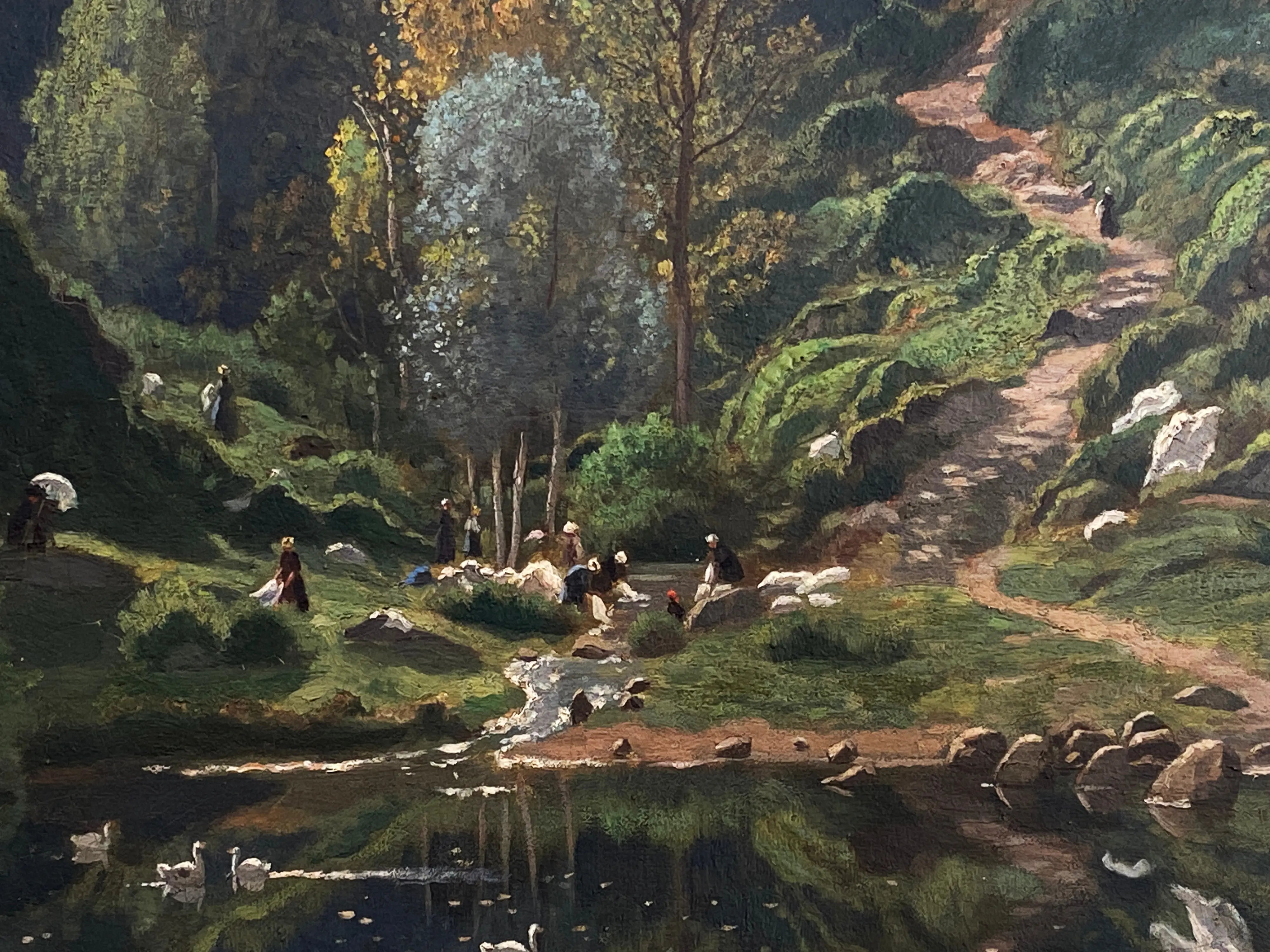 14815, Louis Herisson, Barbizon Landscape, circa 1850's