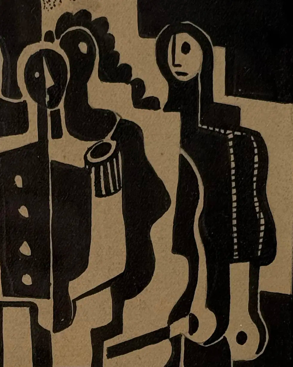 16898, Carl Holty, Paris, Four Figures, 1930