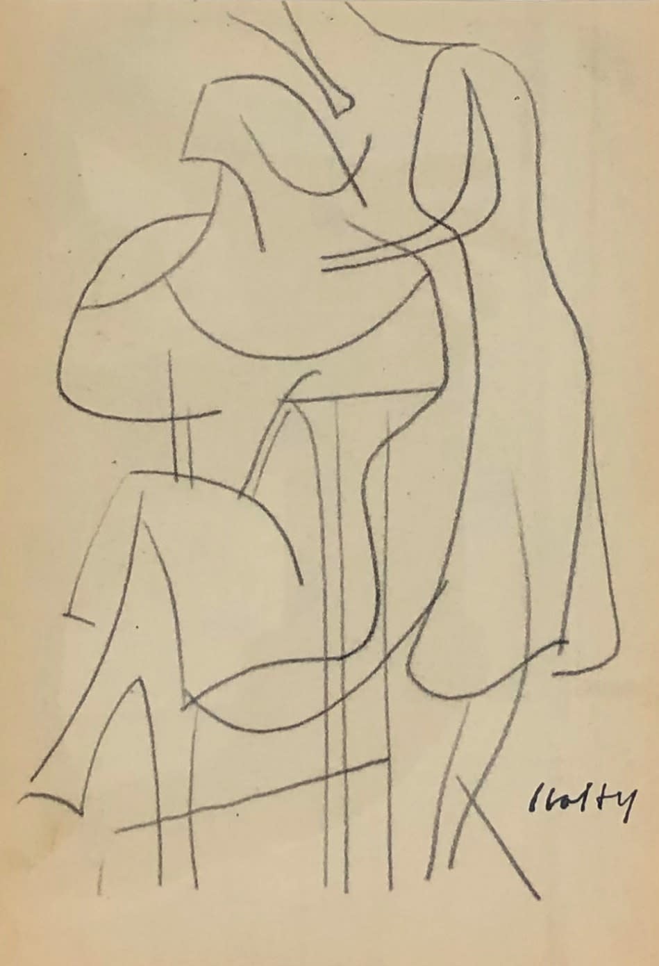 16925, Carl Holty, Figures Sketchbook #2, c. 1935