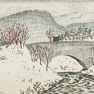18681, Alcide Le Beau, Landscape with a Japanese-Style Bridge