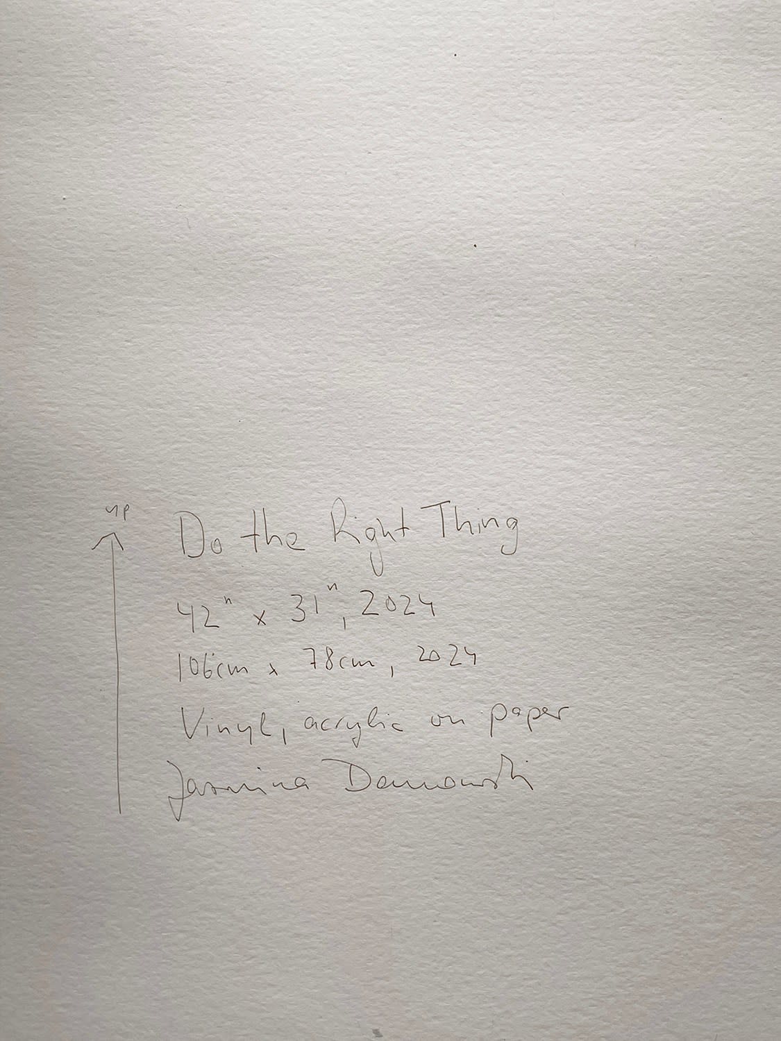 18692, Jasmina Danowski, Do The Right Thing, 2024