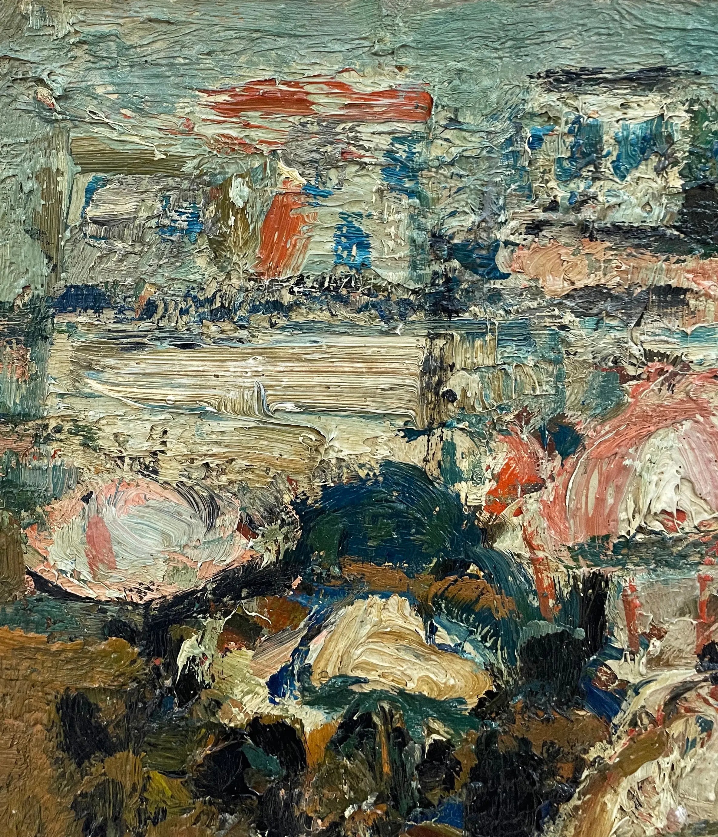 14671, André Cottavoz, Les Parasols, 1954