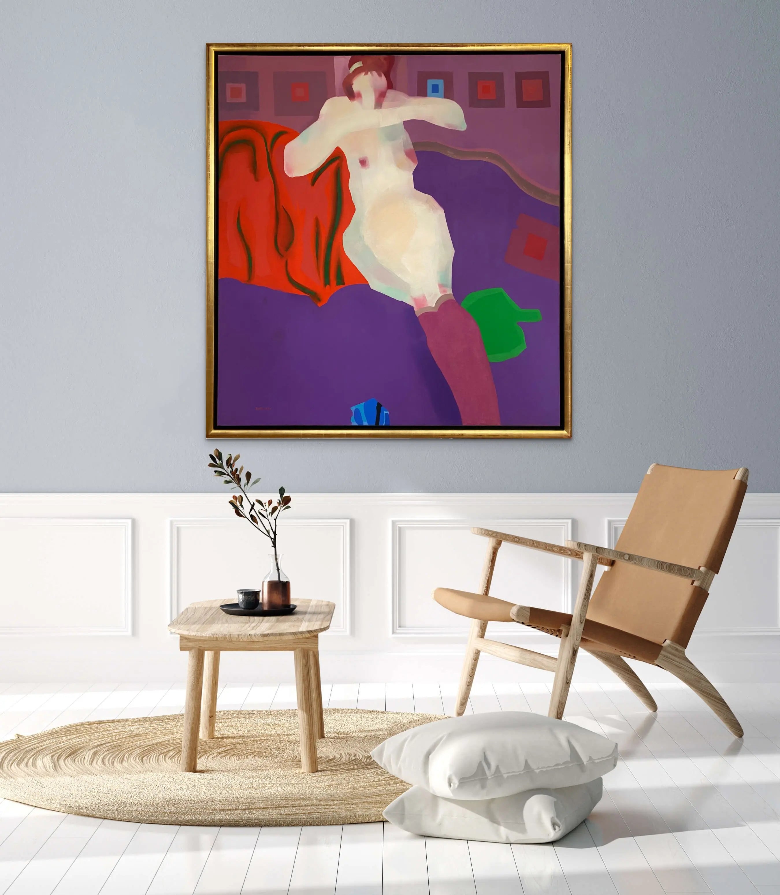 15428, Ralph Della-Volpe, Figure in Purple Stockings, 1959-1960