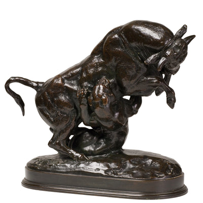 14436, Antoine-Louis Barye, Taureau Attaque par un Tigre, Modeled 1841-44