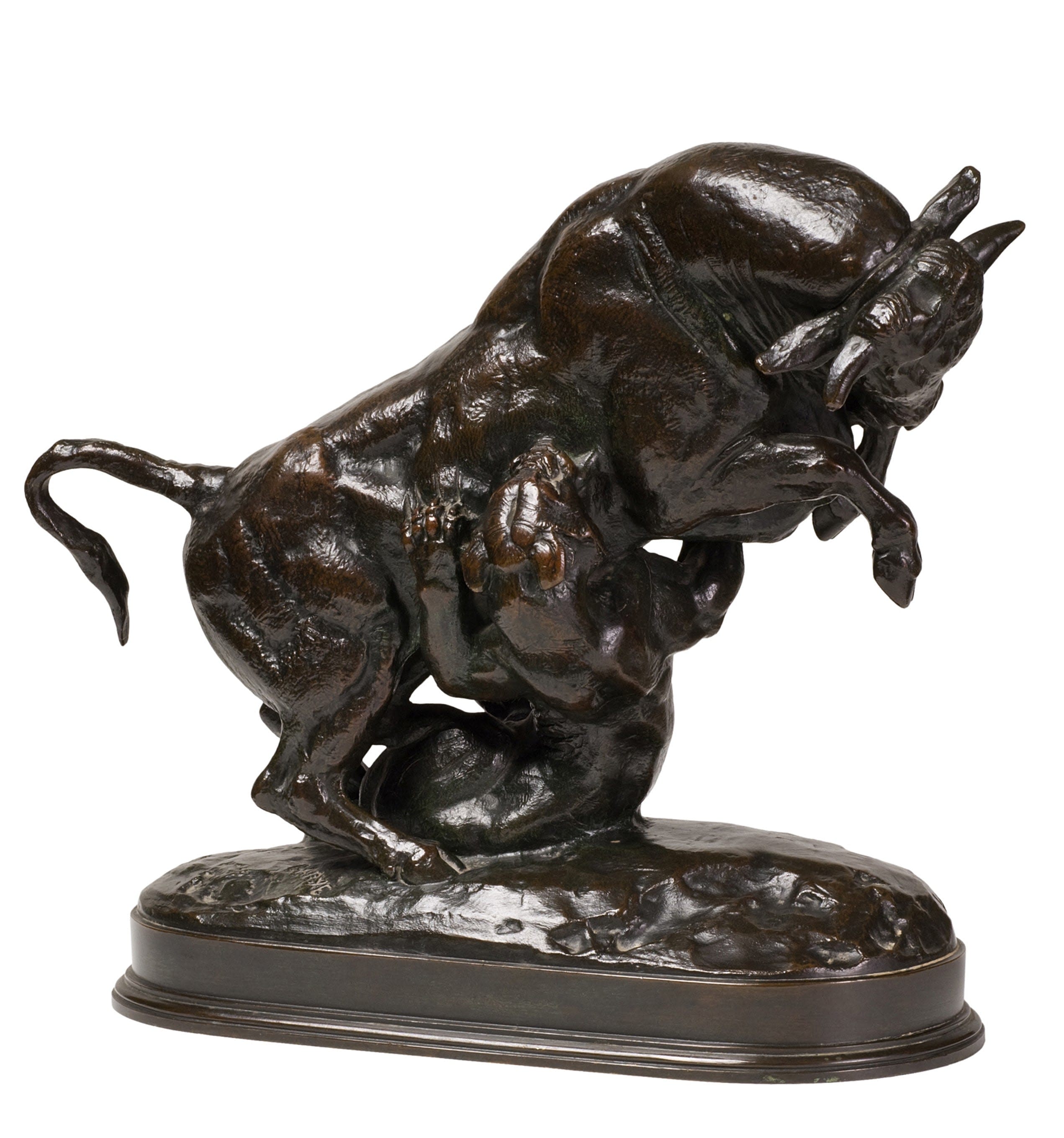 14436, Antoine-Louis Barye, Taureau Attaque par un Tigre, Modeled 1841-44