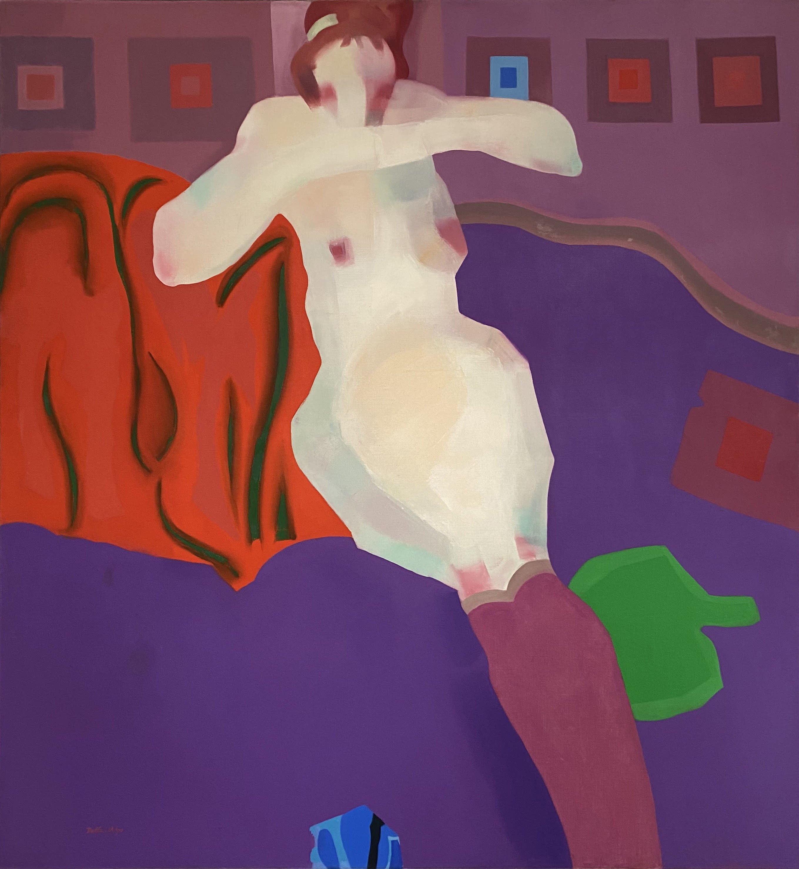 15428, Ralph Della-Volpe, Figure in Purple Stockings, 1959-1960