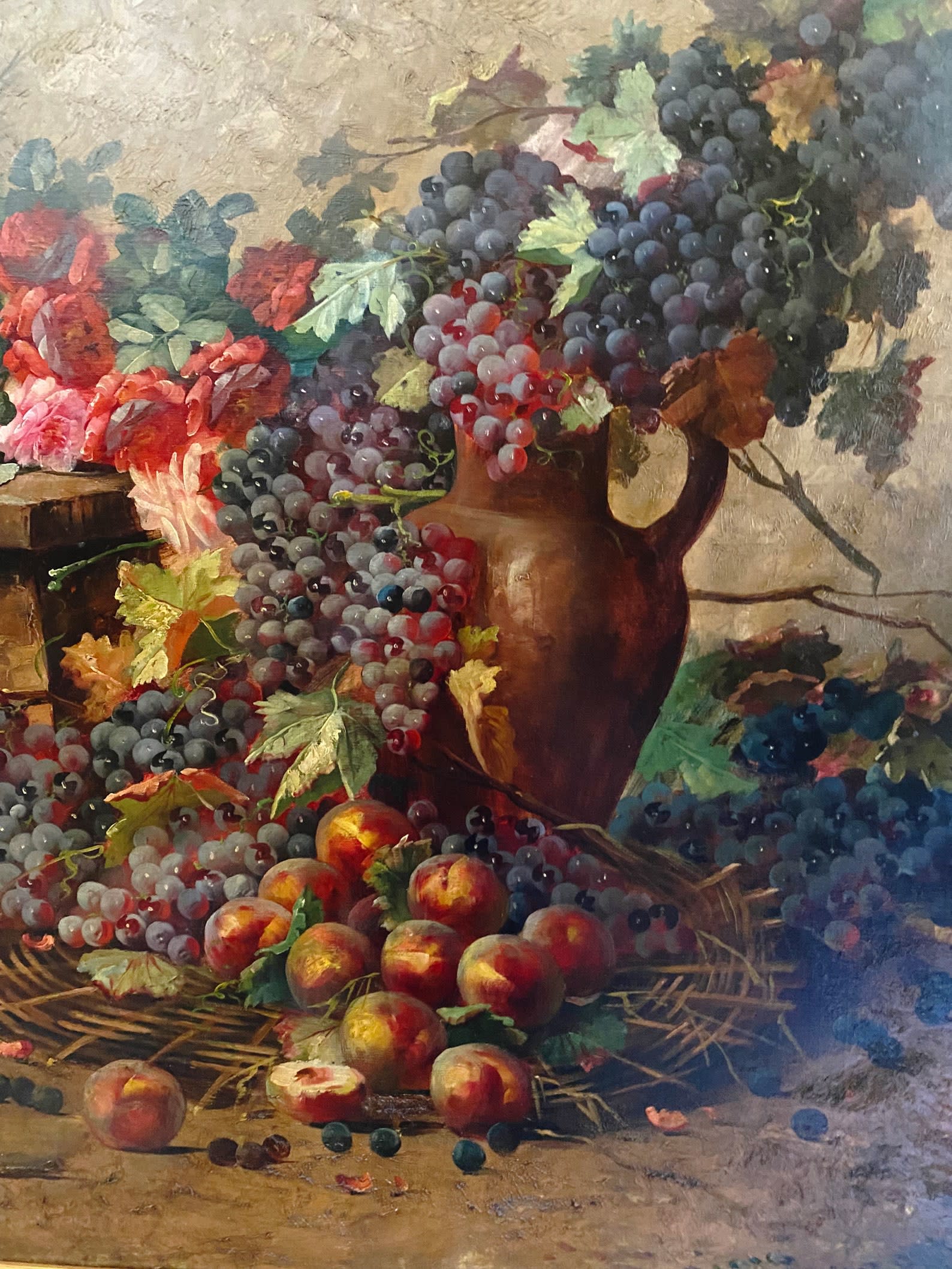 14639, Max Albert Carlier, Still Life with Flowers & Fruit