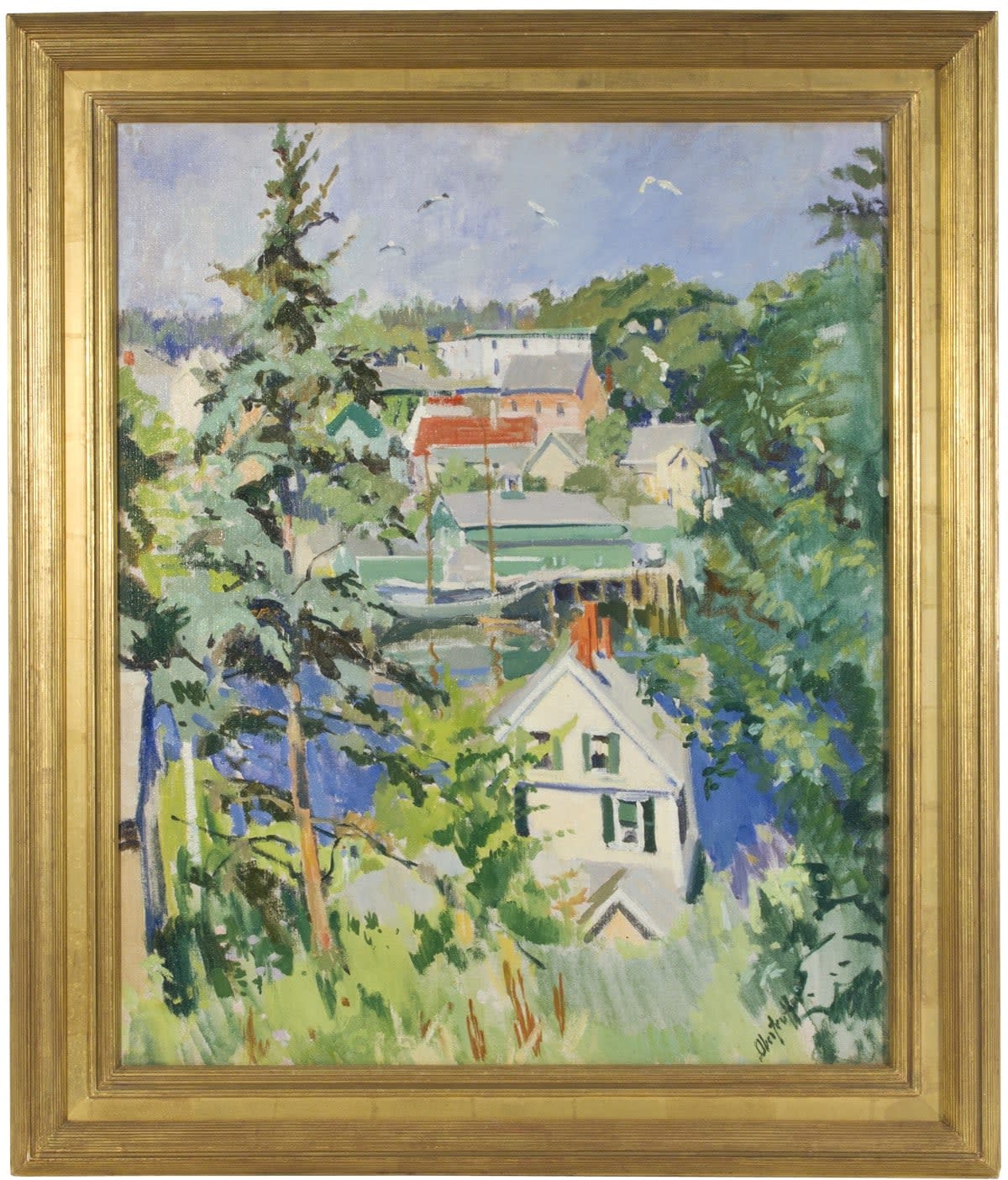 14390, George Oberteuffer, Boothbay Harbor from the Hill, c. 1930
