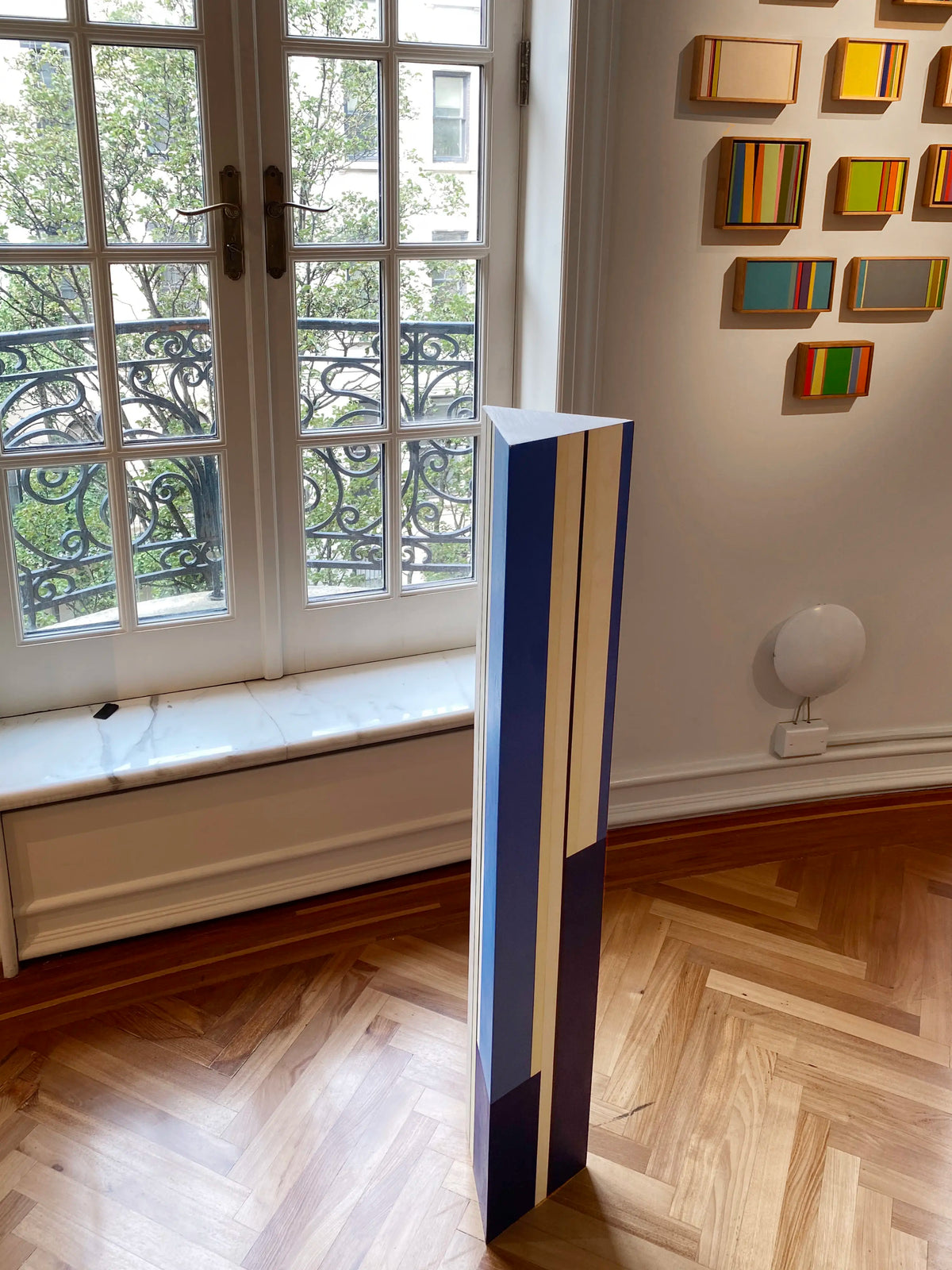 13962, Ilya Bolotowsky, Trylon Blue and Yellow, 1972