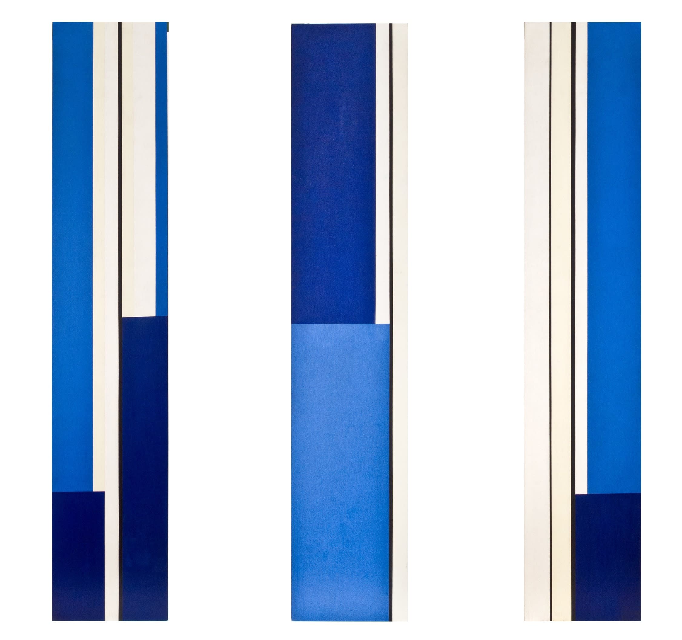 13962, Ilya Bolotowsky, Trylon Blue and Yellow, 1972