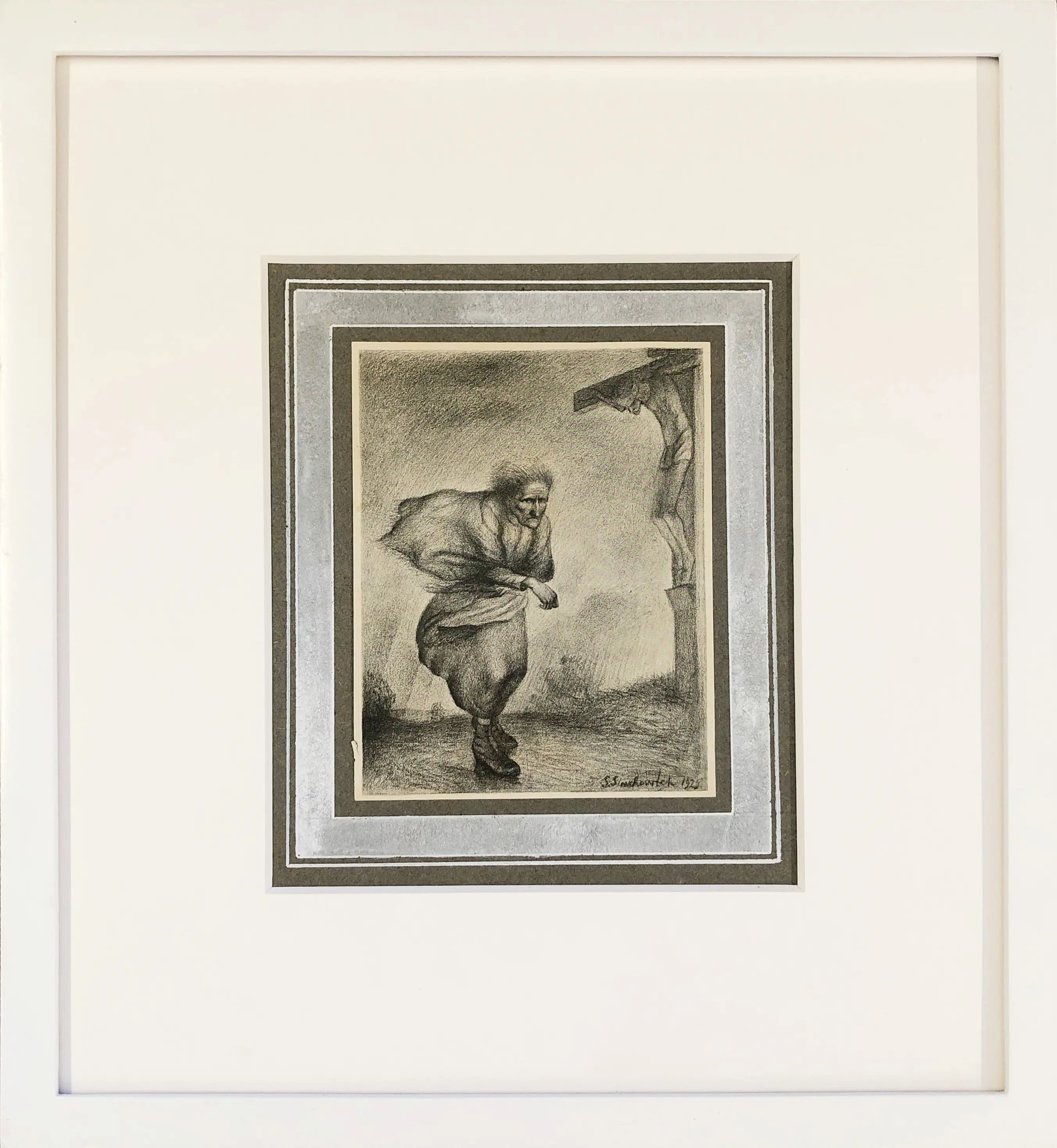 16465, Simka Simkhovitch, Old Woman Passing Christ on the Cross, 1925