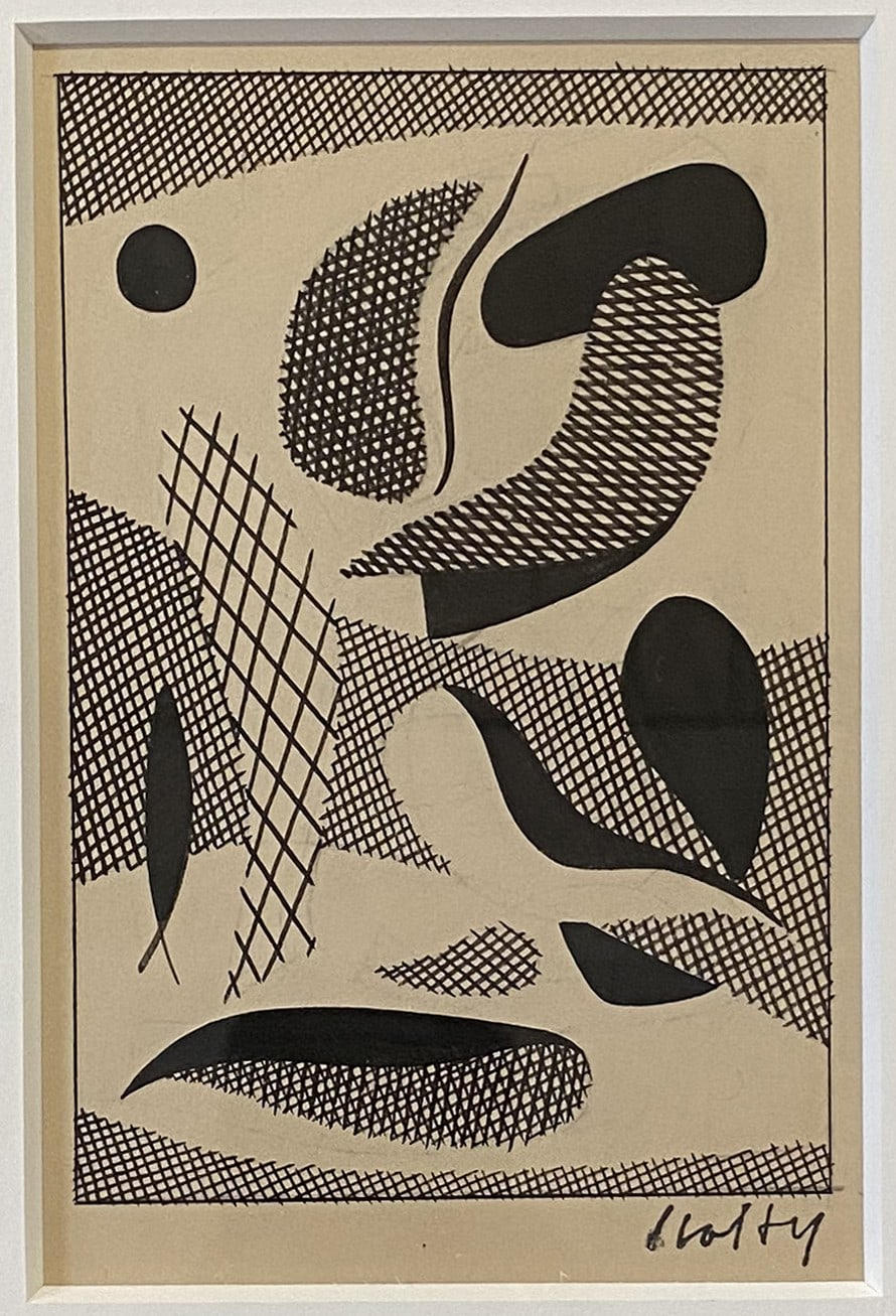 17037, Carl Holty, Ink Study II A Sketchbook #4, c. 1935
