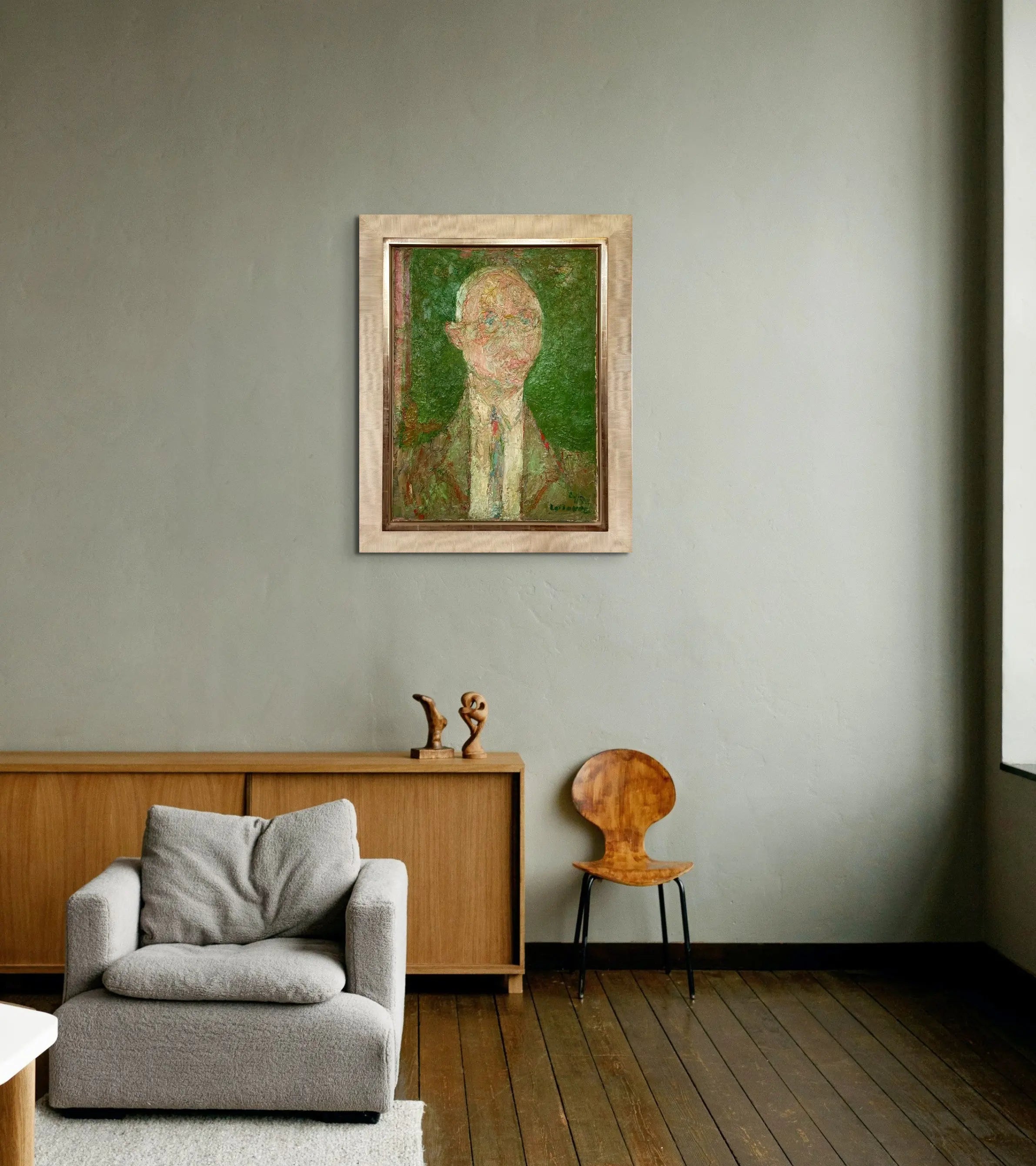 14680, André Cottavoz, M. Rosenhaft, Vert et Rose, 1955
