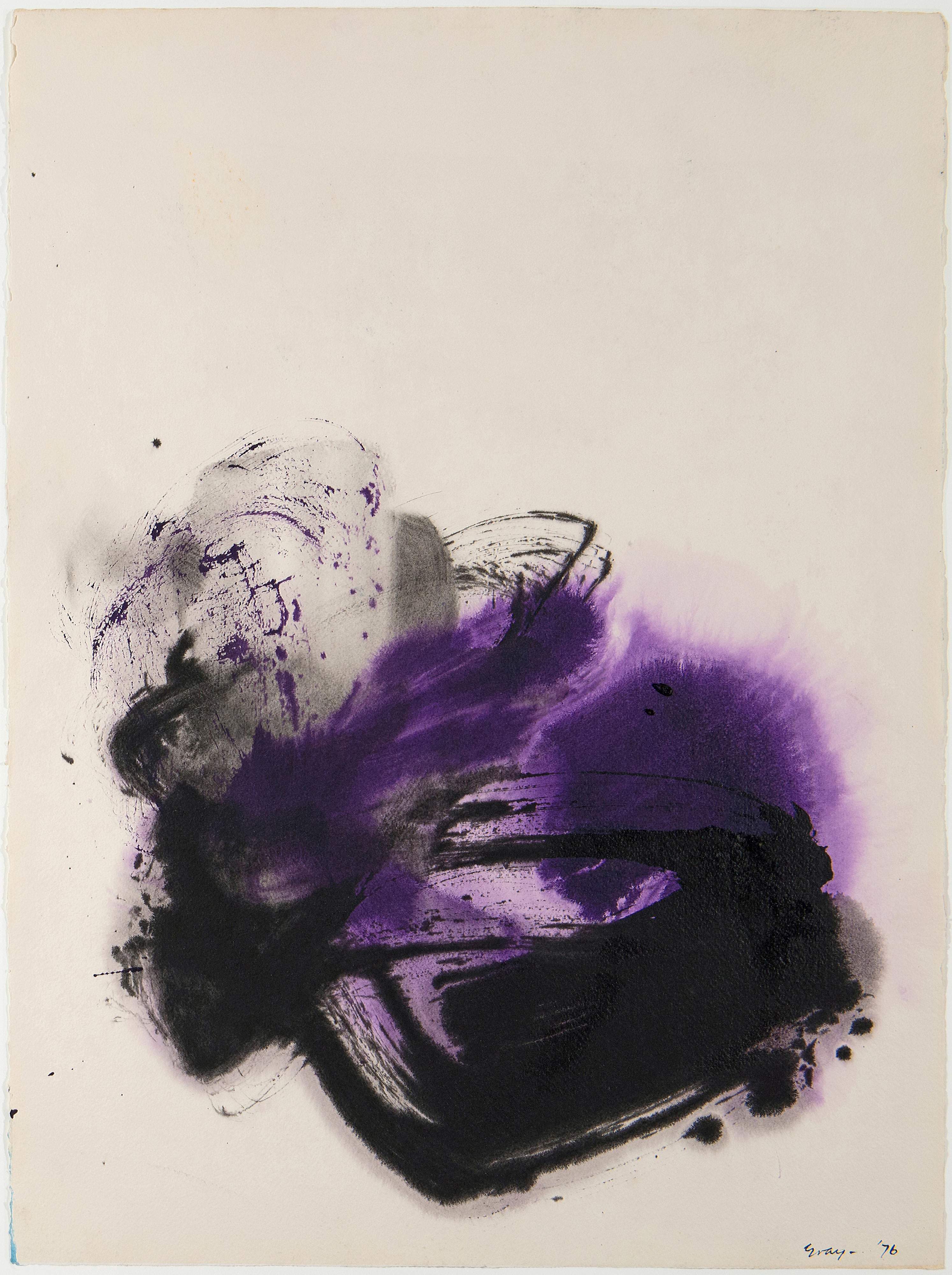 17341, Cleve Gray, Gesture: Purple, 1976