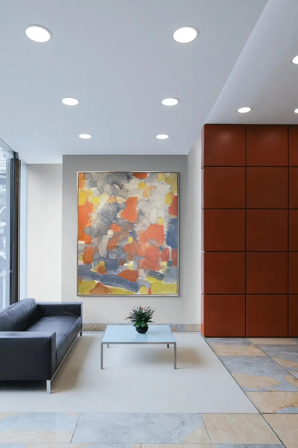 15688, Carl Holty, Red, Yellow, Blue, Gray, 1971