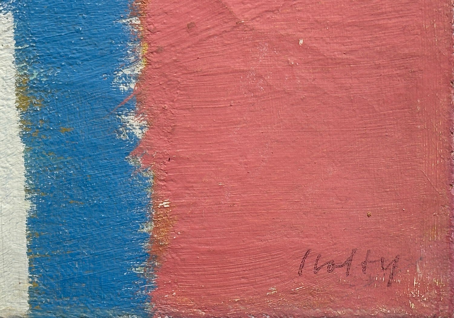 16843, Carl Holty, Color Theory #656 Yellow, Pink, Green, Blue, White, 1963