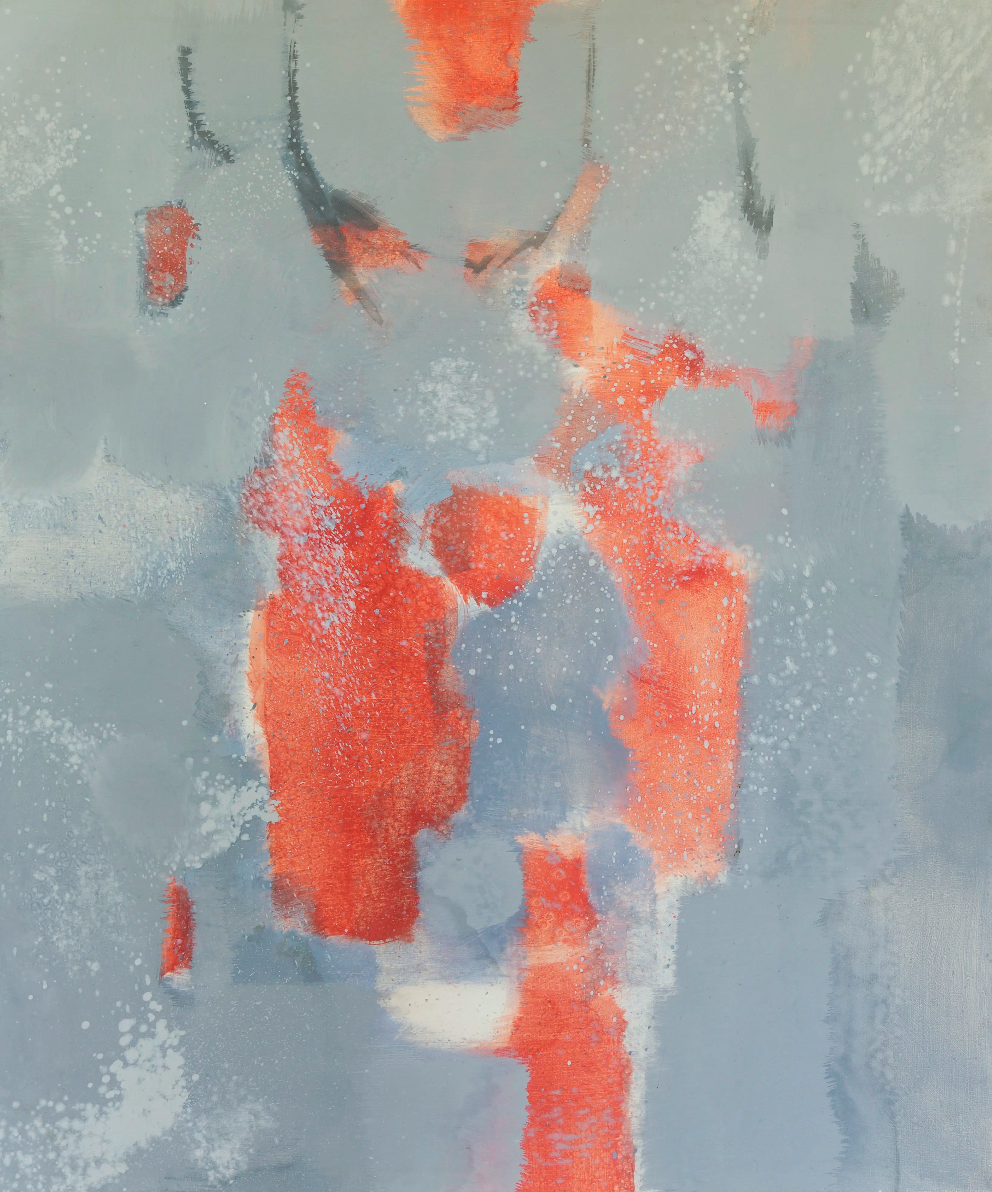 15431, Carl Holty, Red, Gray #5, 1969