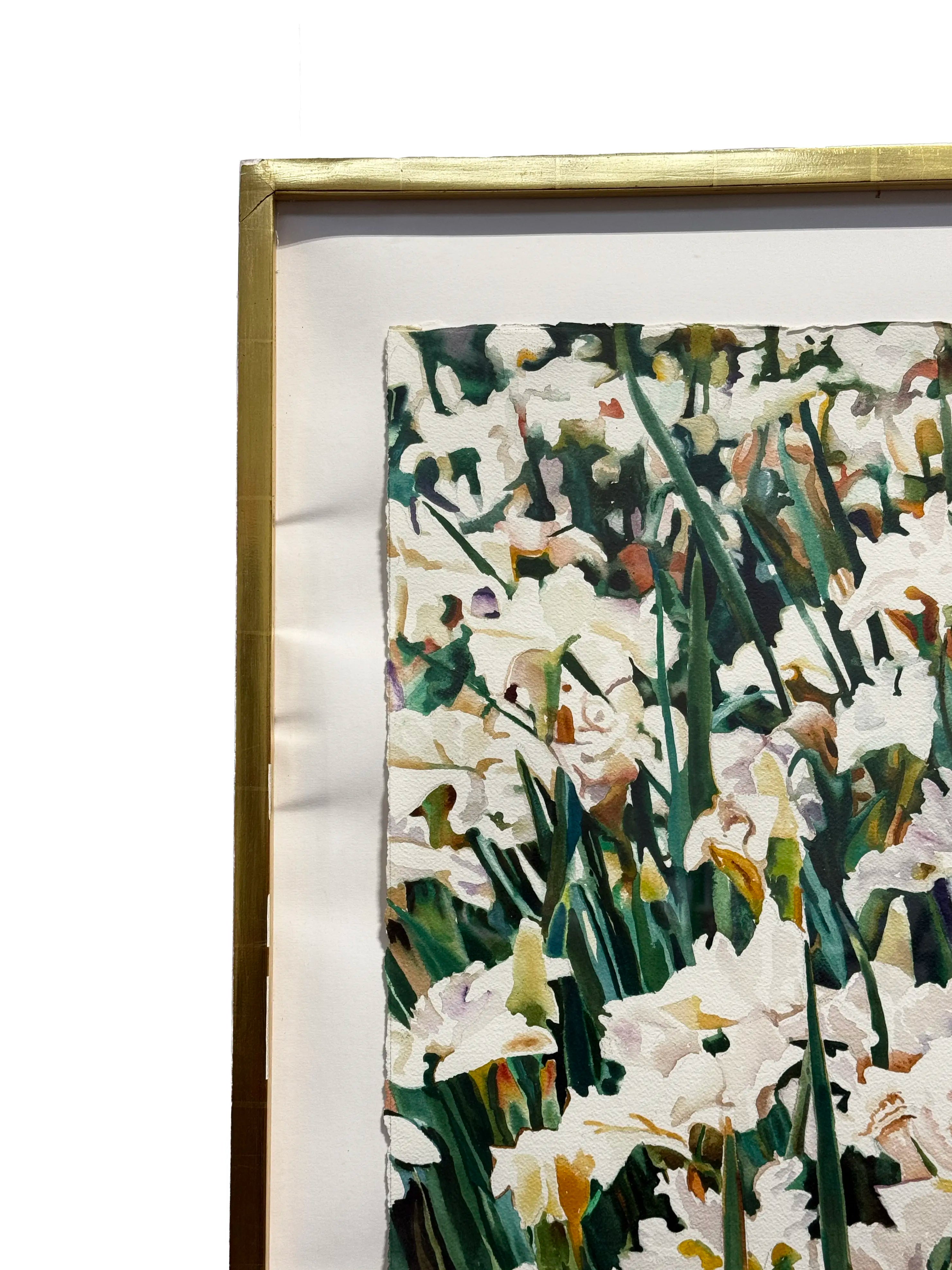 18839, Carolyn Brady, Irises/Chateau Vullierens-Sur-Morges, 1992