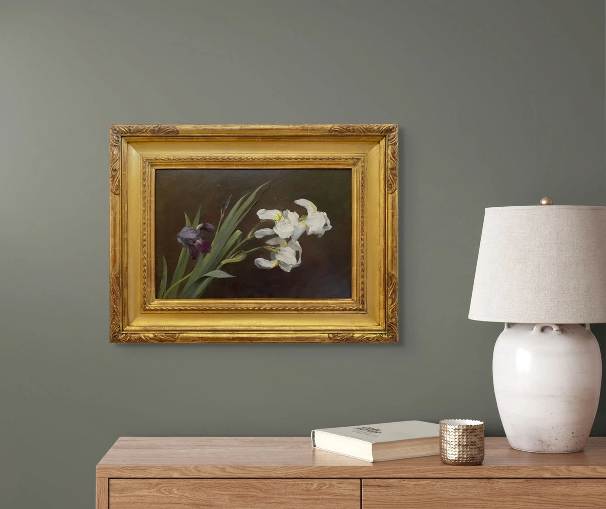 15876, Fannie C. Burr, Purple and White Iris, c. 1895