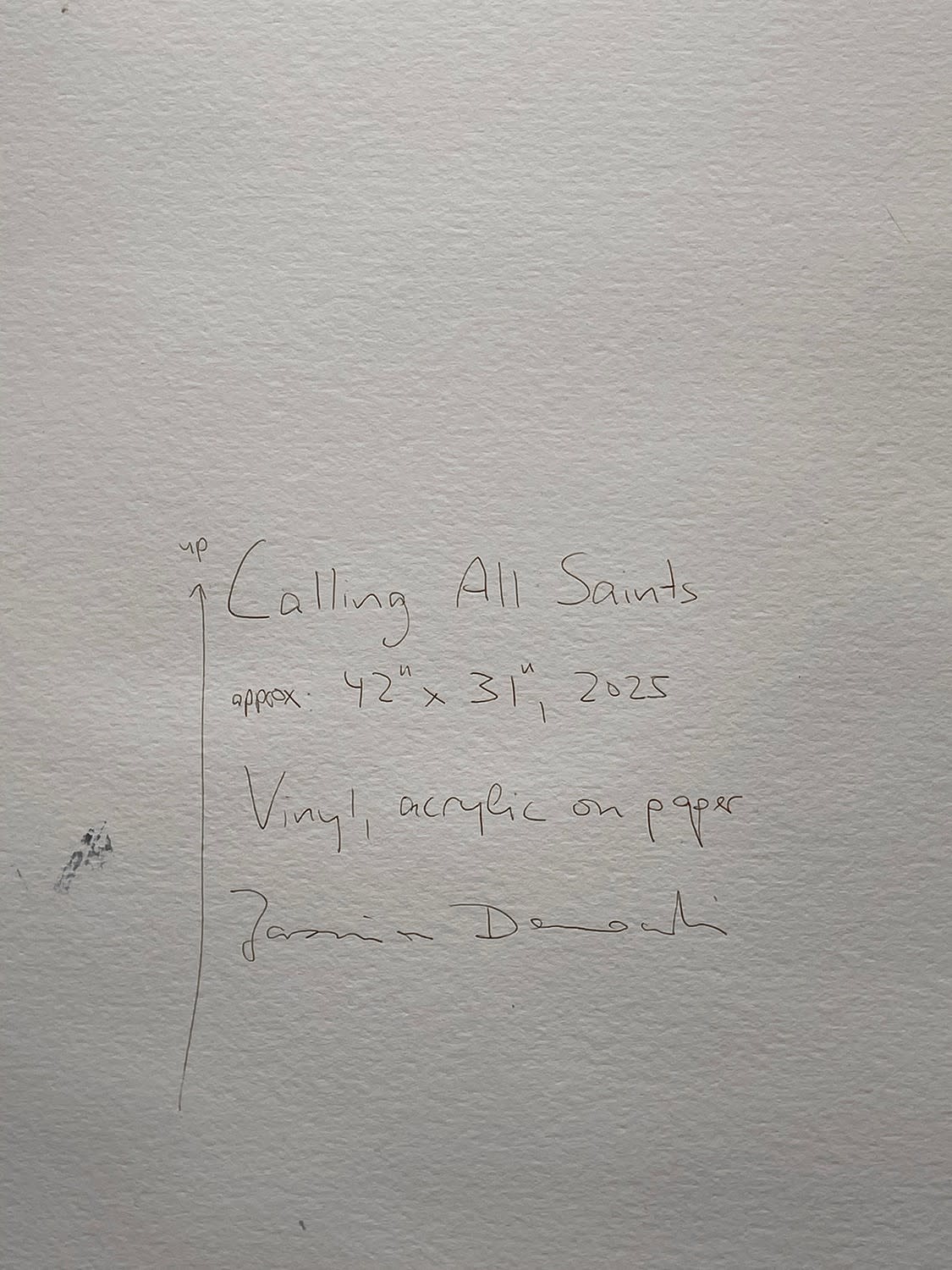18703, Jasmina Danowski, Calling All Saints, 2025