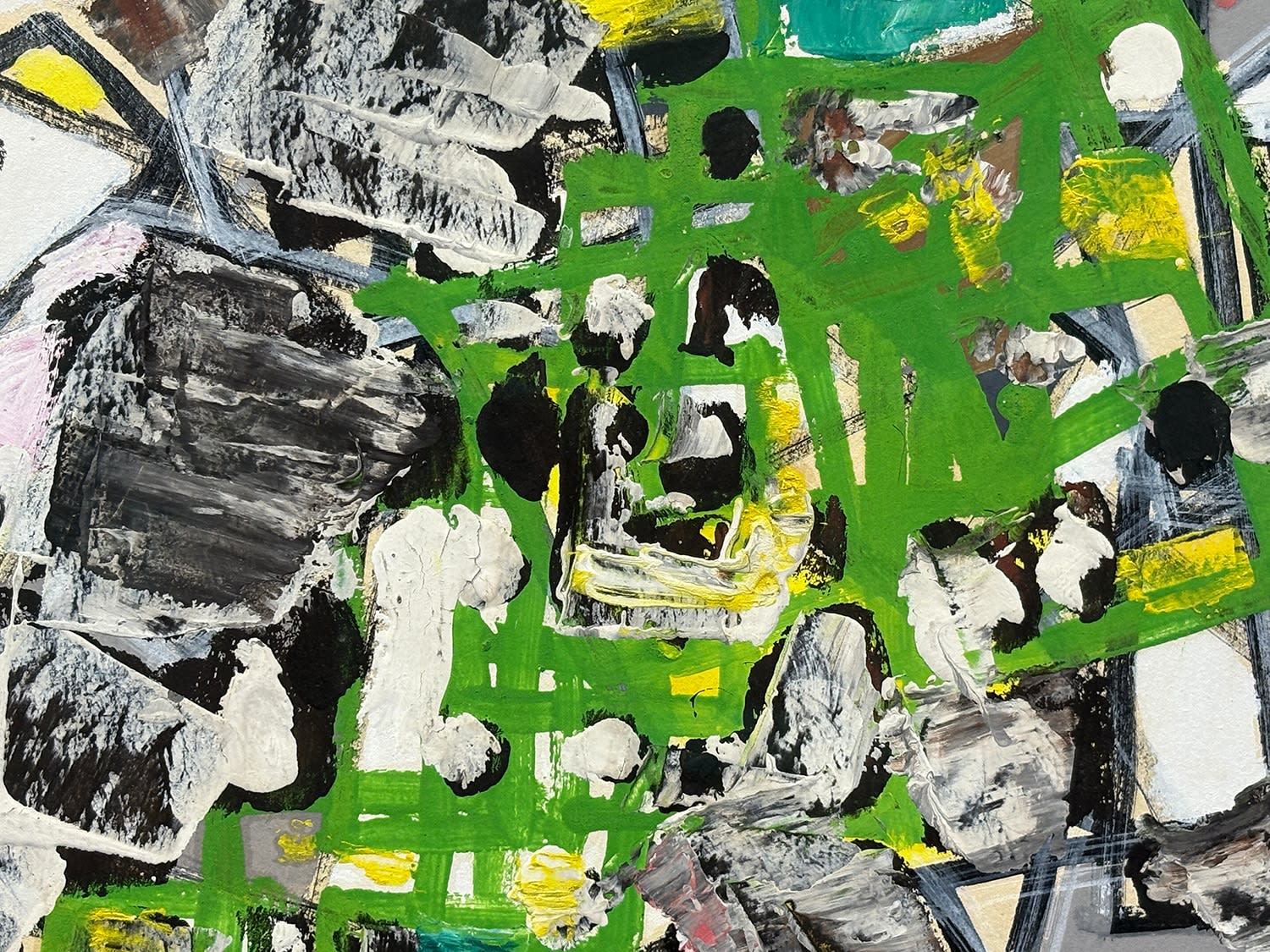 14762, Natalia Dumitresco, Yellow and Green Composition, circa 1950's